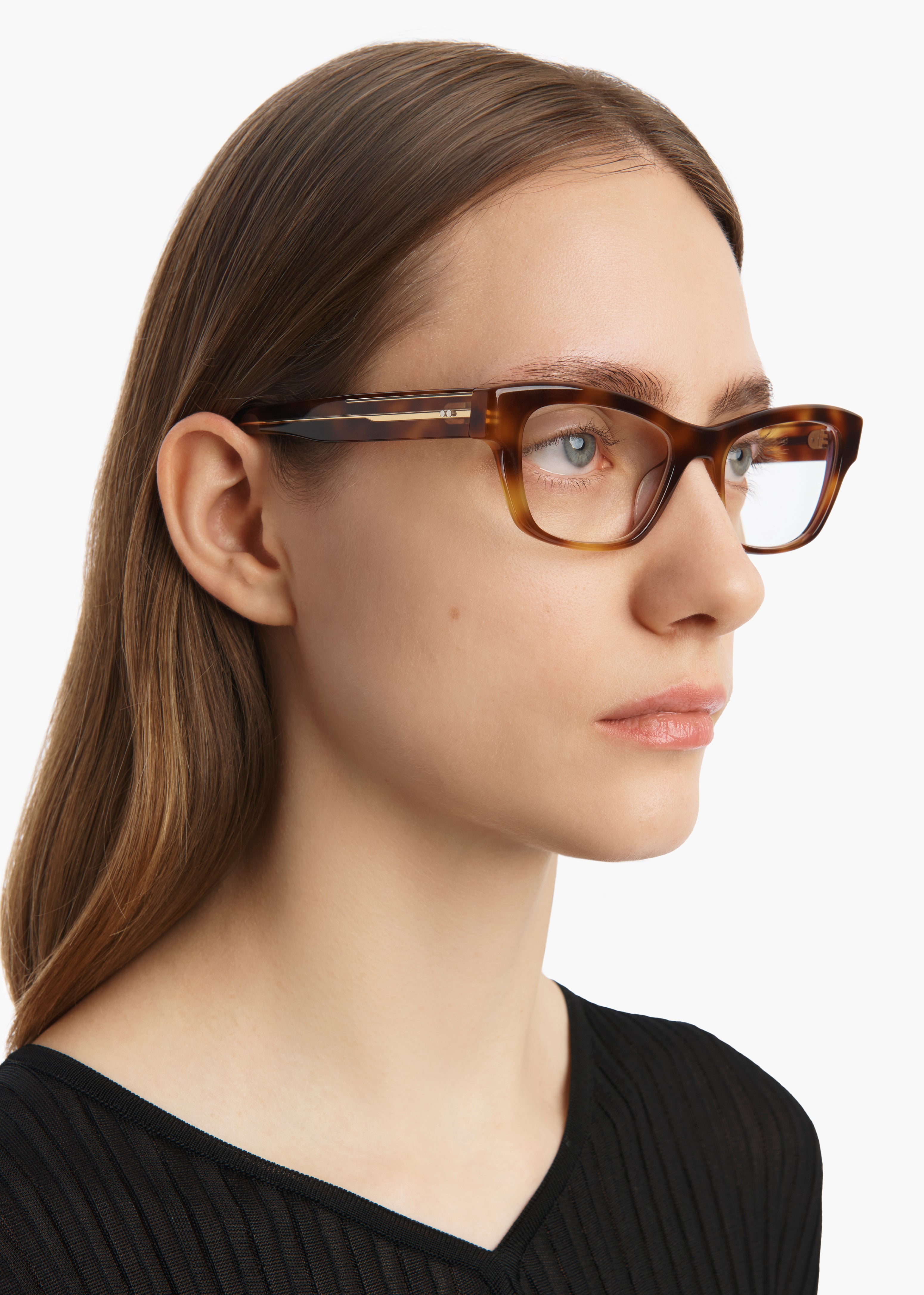 KHAITE x Oliver Peoples 1953RX in Dark Mahogany ON FIGURE