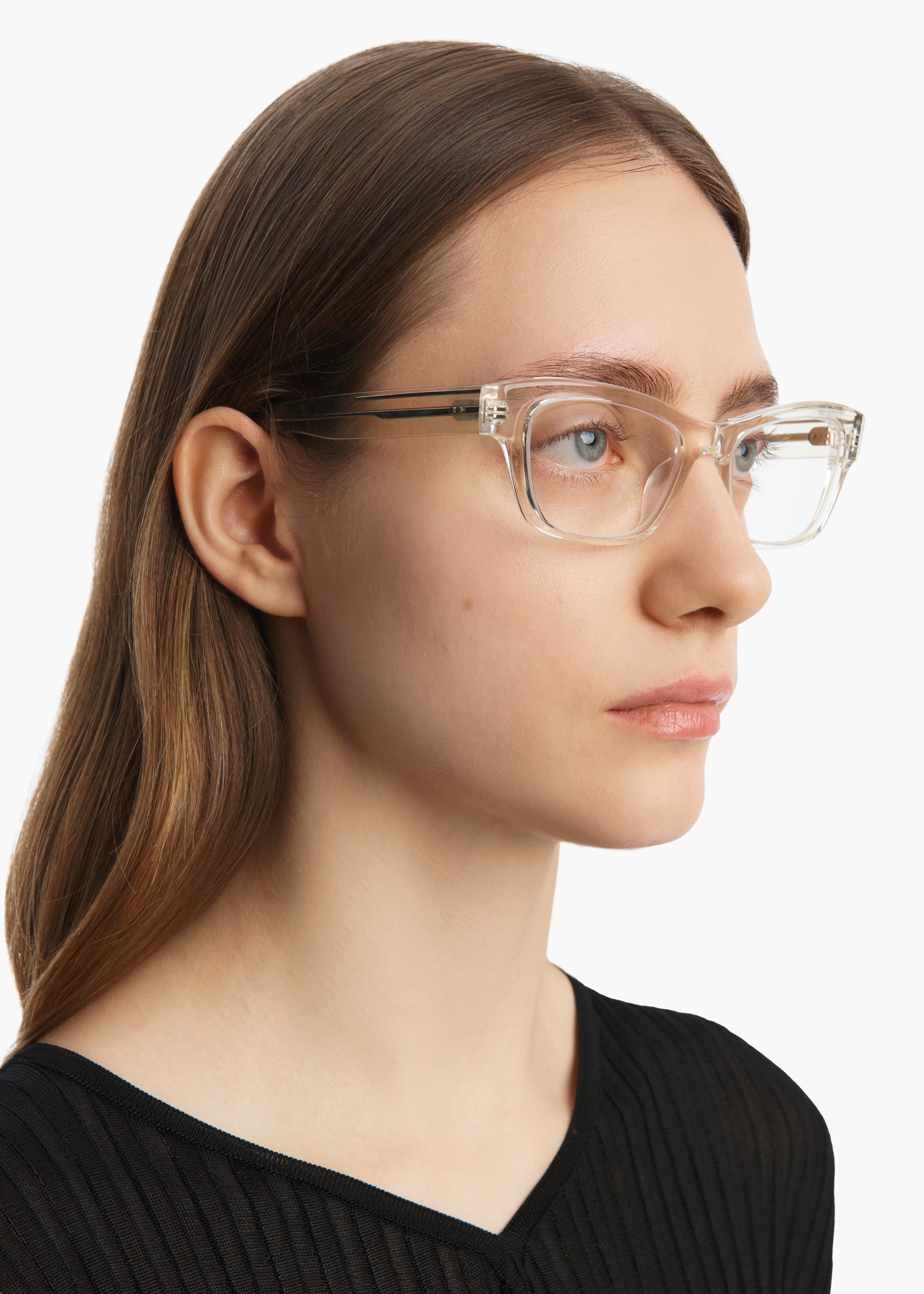 KHAITE x Oliver Peoples 1953RX in Pale Citrine ON FIGURE