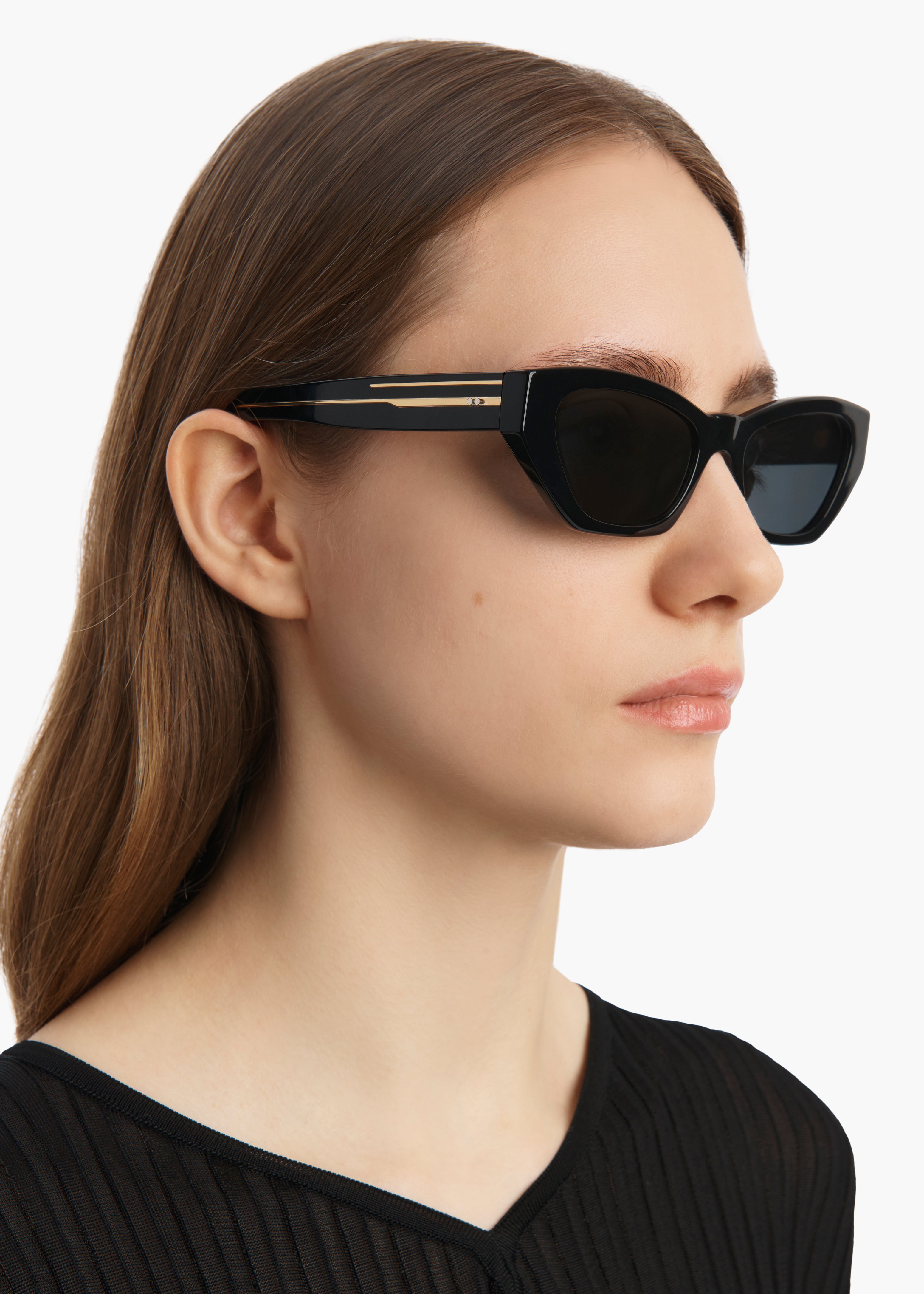KHAITE x Oliver Peoples 1961C in Black and Grey ON FIGURE