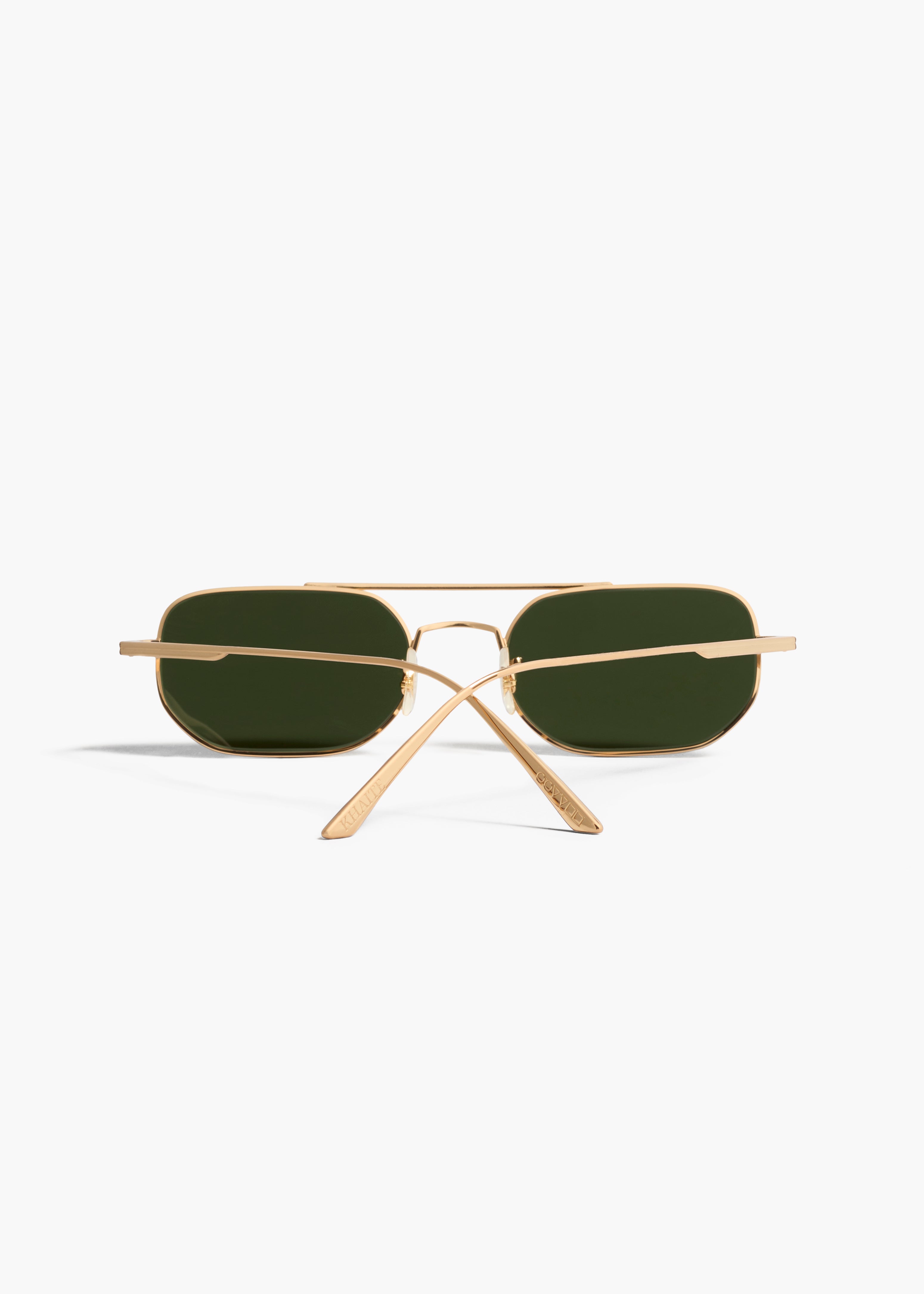 KHAITE x Oliver Peoples 1989C in Gold and Green Back View