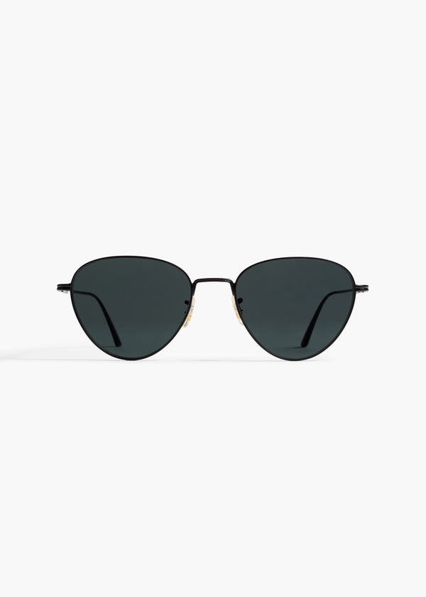 KHAITE x Oliver Peoples 1991C in Matte Black and Grey FRONT VIEW