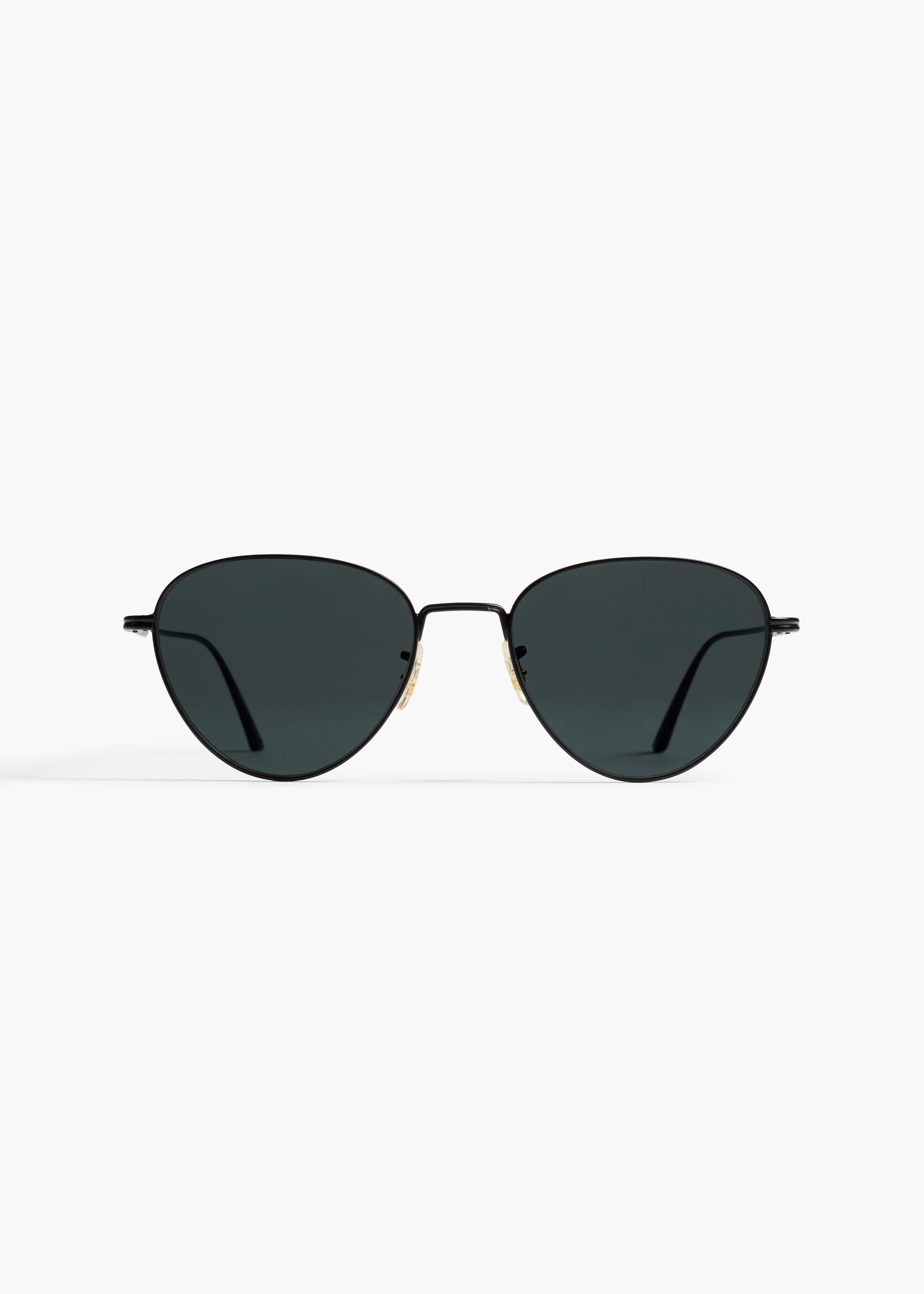 KHAITE x Oliver Peoples 1991C in Matte Black and Grey FRONT VIEW