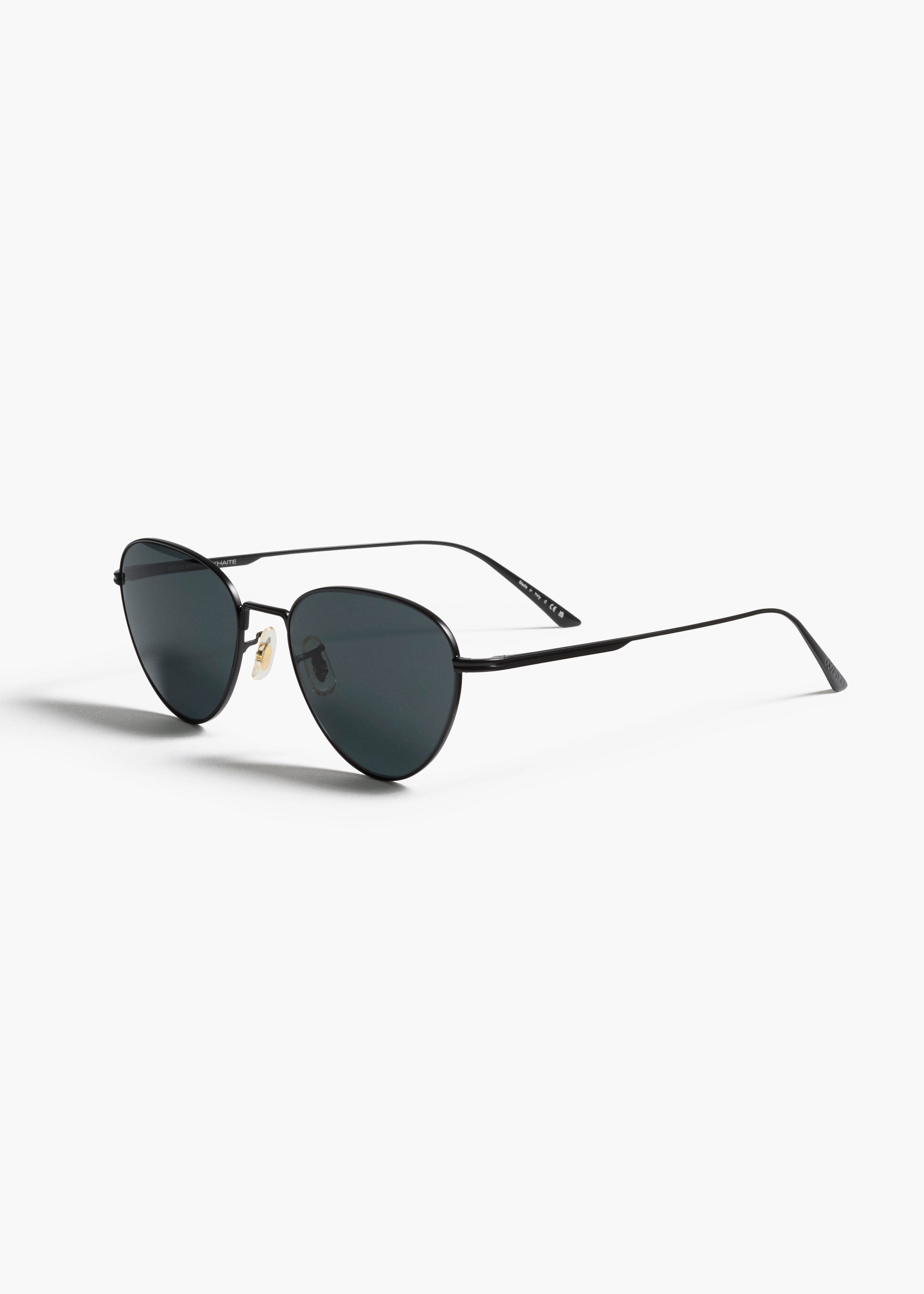 KHAITE x Oliver Peoples 1991C in Matte Black and Grey SIDE VIEW