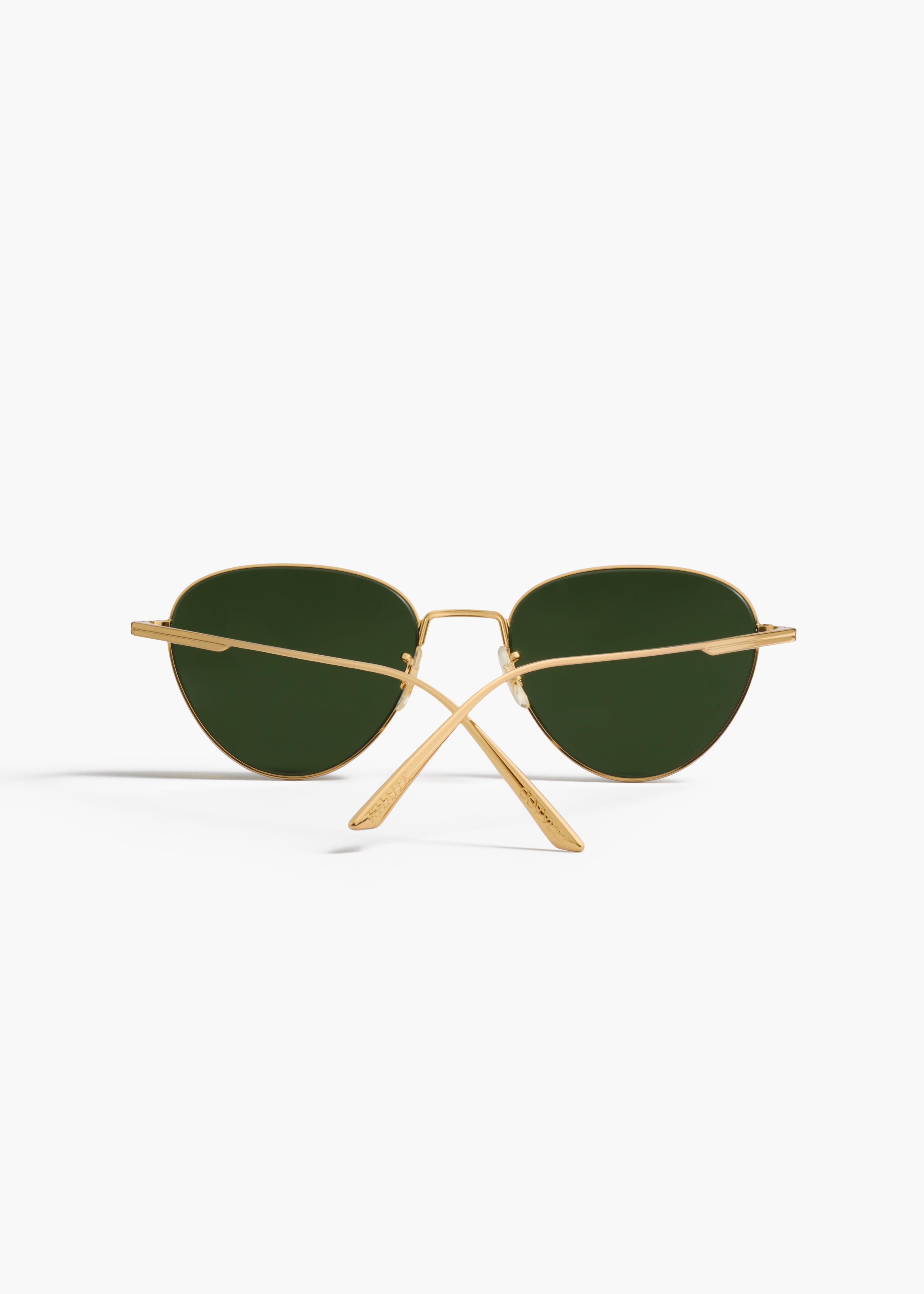 KHAITE x Oliver Peoples 1991C in Gold and Green BACK VIEW