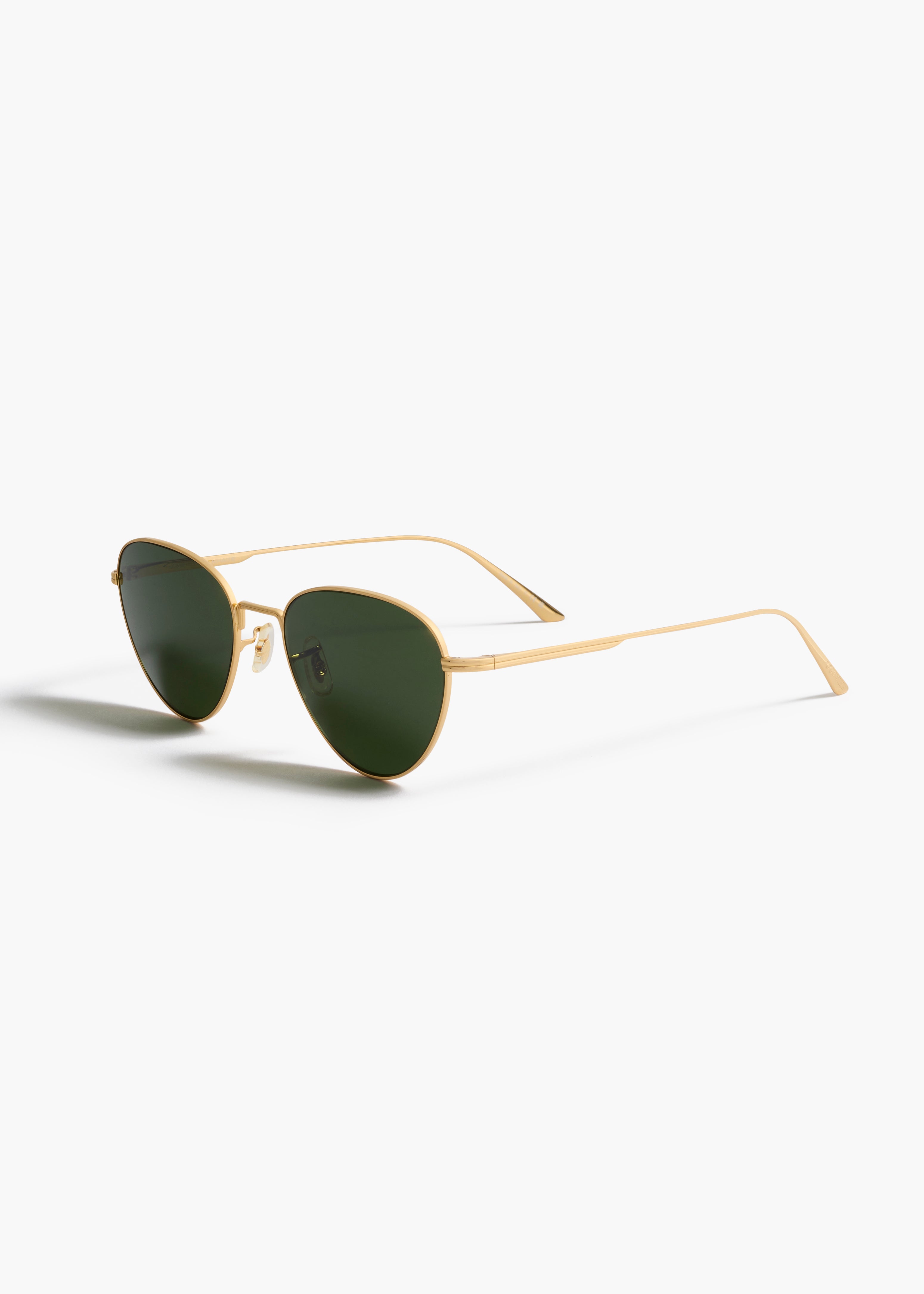 KHAITE x Oliver Peoples 1991C in Gold and Green SIDE VIEW