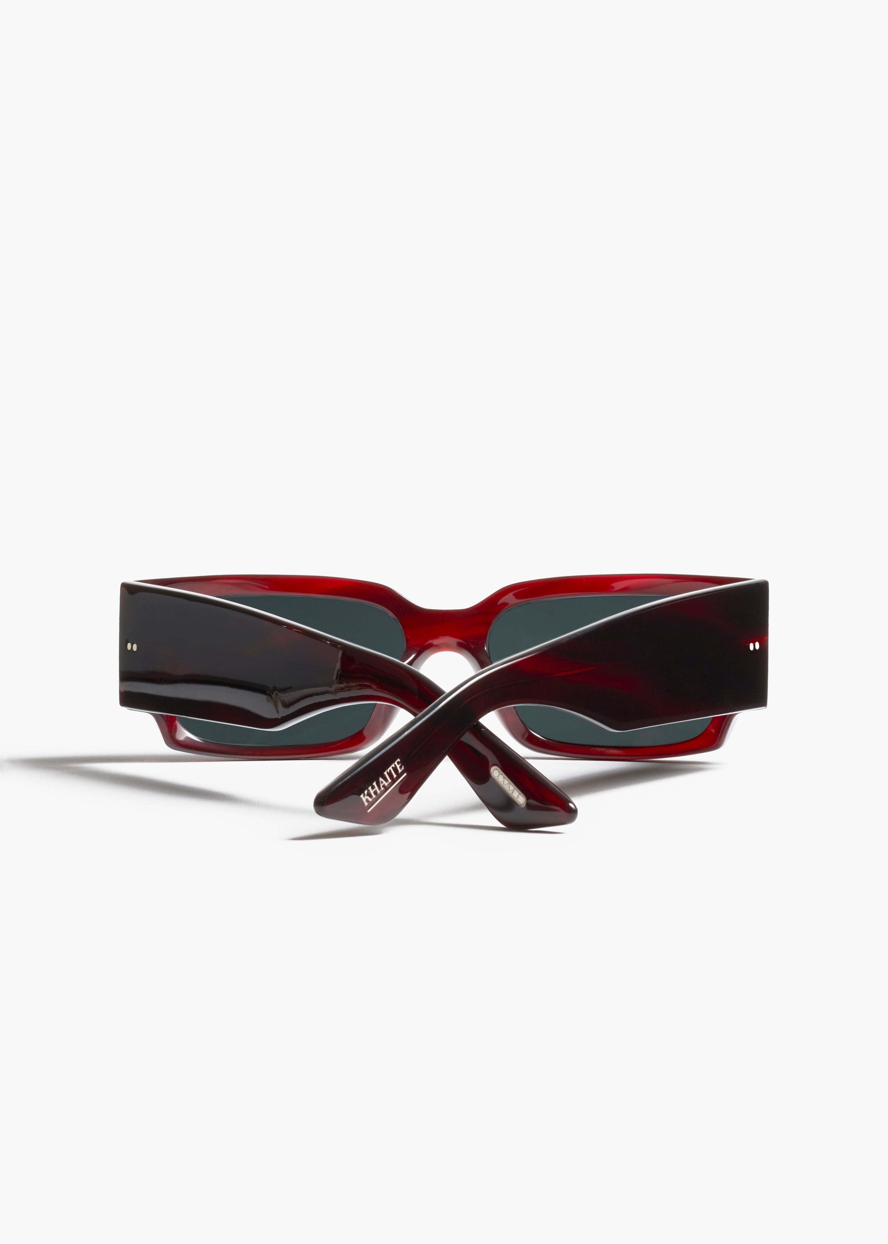KHAITE x Oliver Peoples 1995C in Bordeaux Bark and Grey BACK VIEW