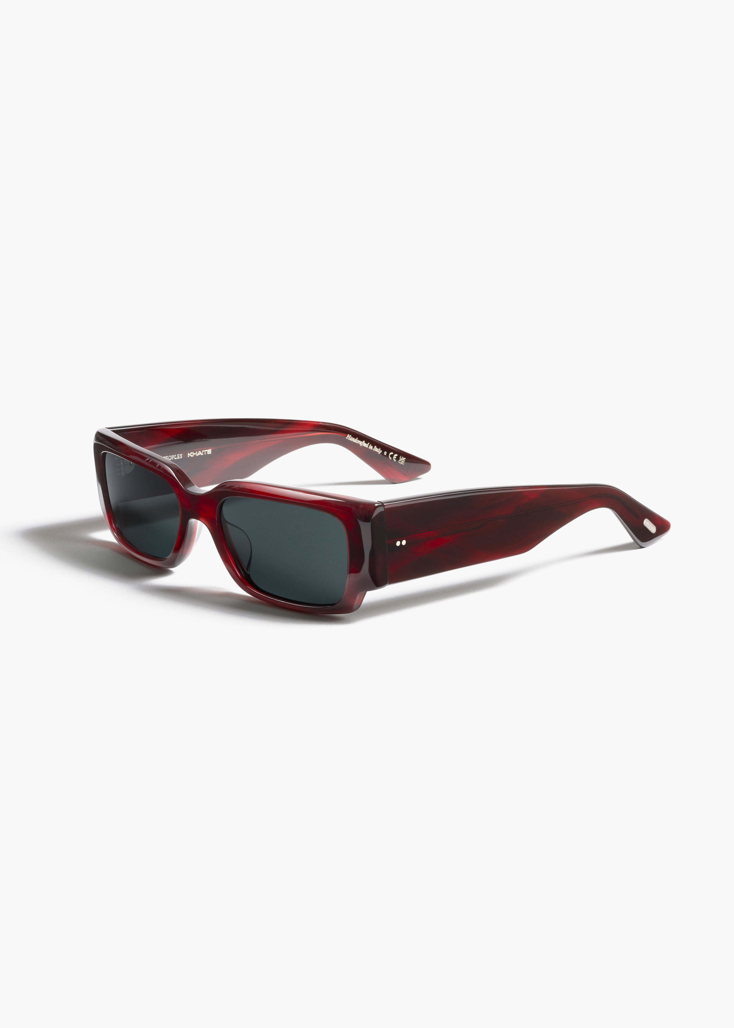 KHAITE x Oliver Peoples 1995C in Bordeaux Bark and Grey SIDE VIEW