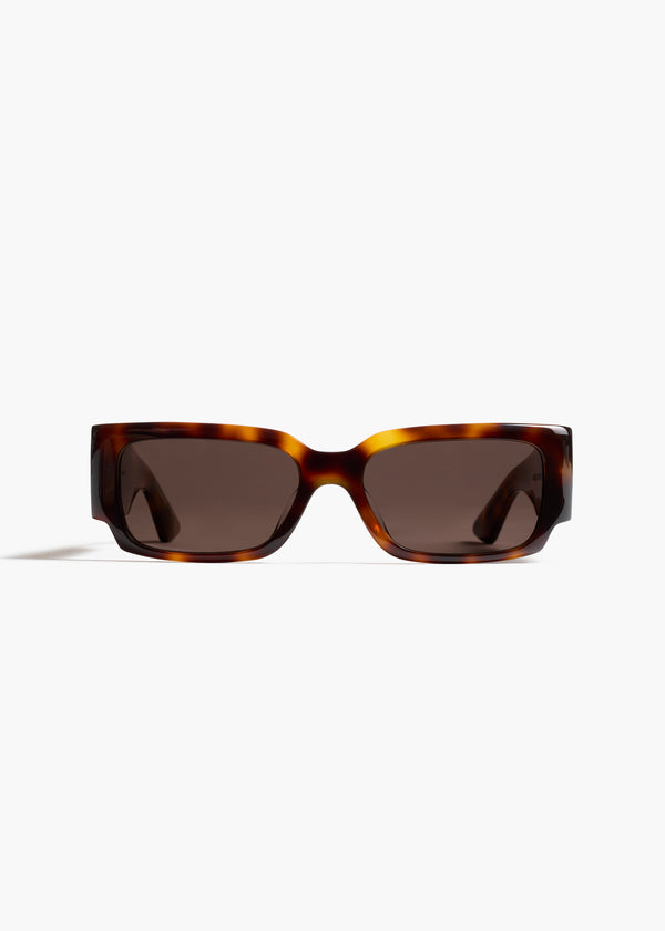 KHAITE x Oliver Peoples 1995C in Dark Mahogany and Brown FRONT VIEW