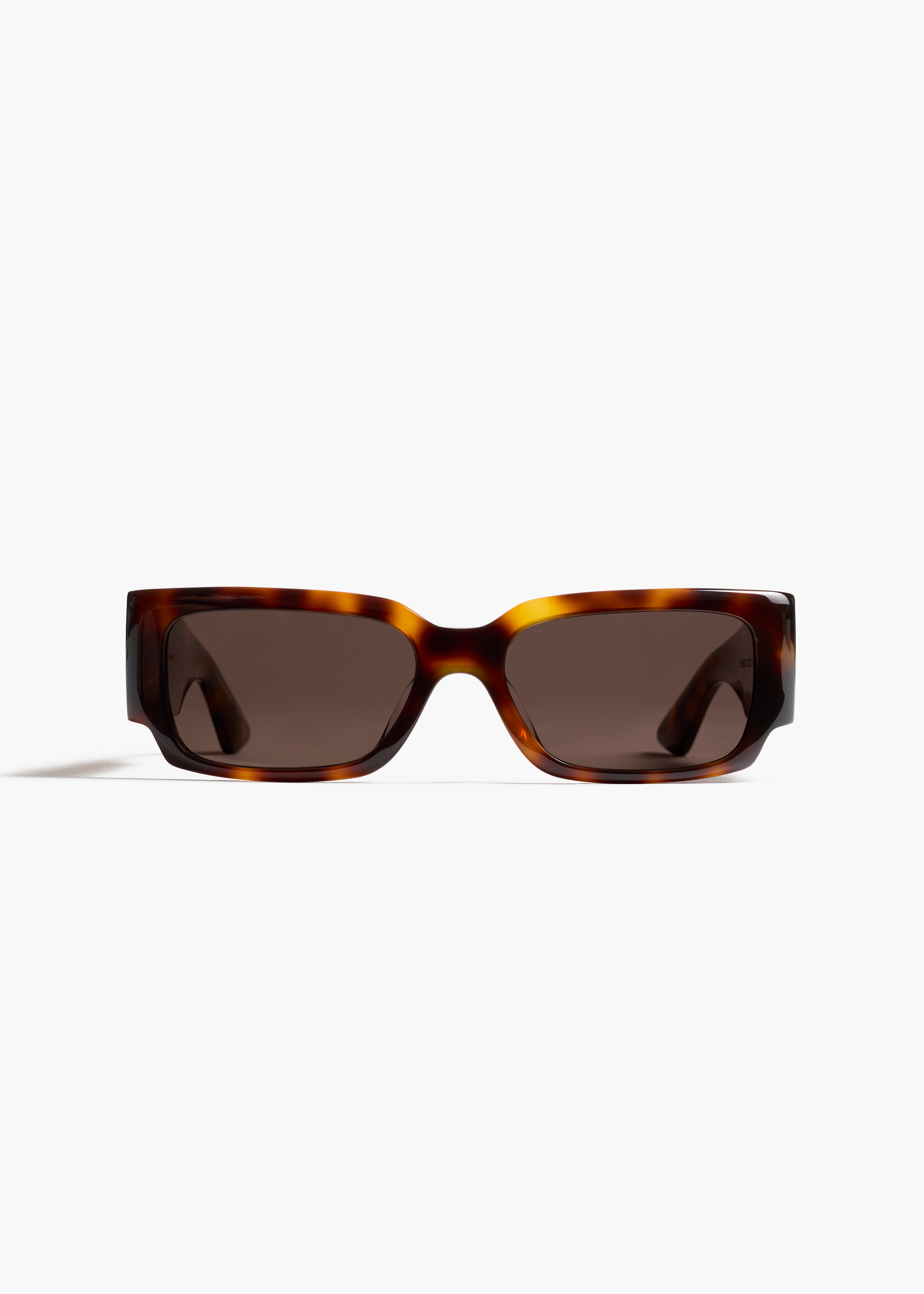 KHAITE x Oliver Peoples 1995C in Dark Mahogany and Brown FRONT VIEW