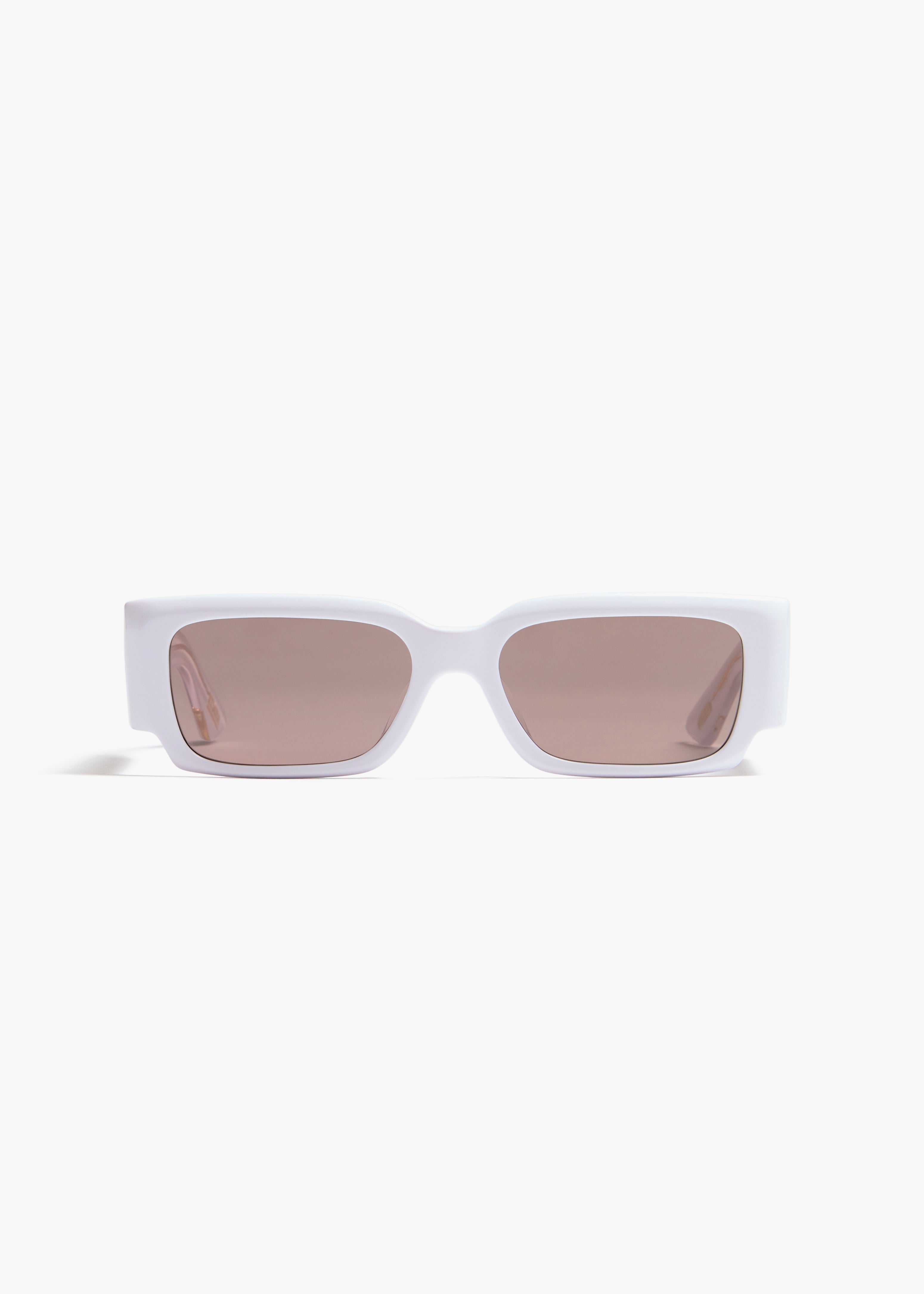 KHAITE x Oliver Peoples 1995C in White and Brown FRONT VIEW