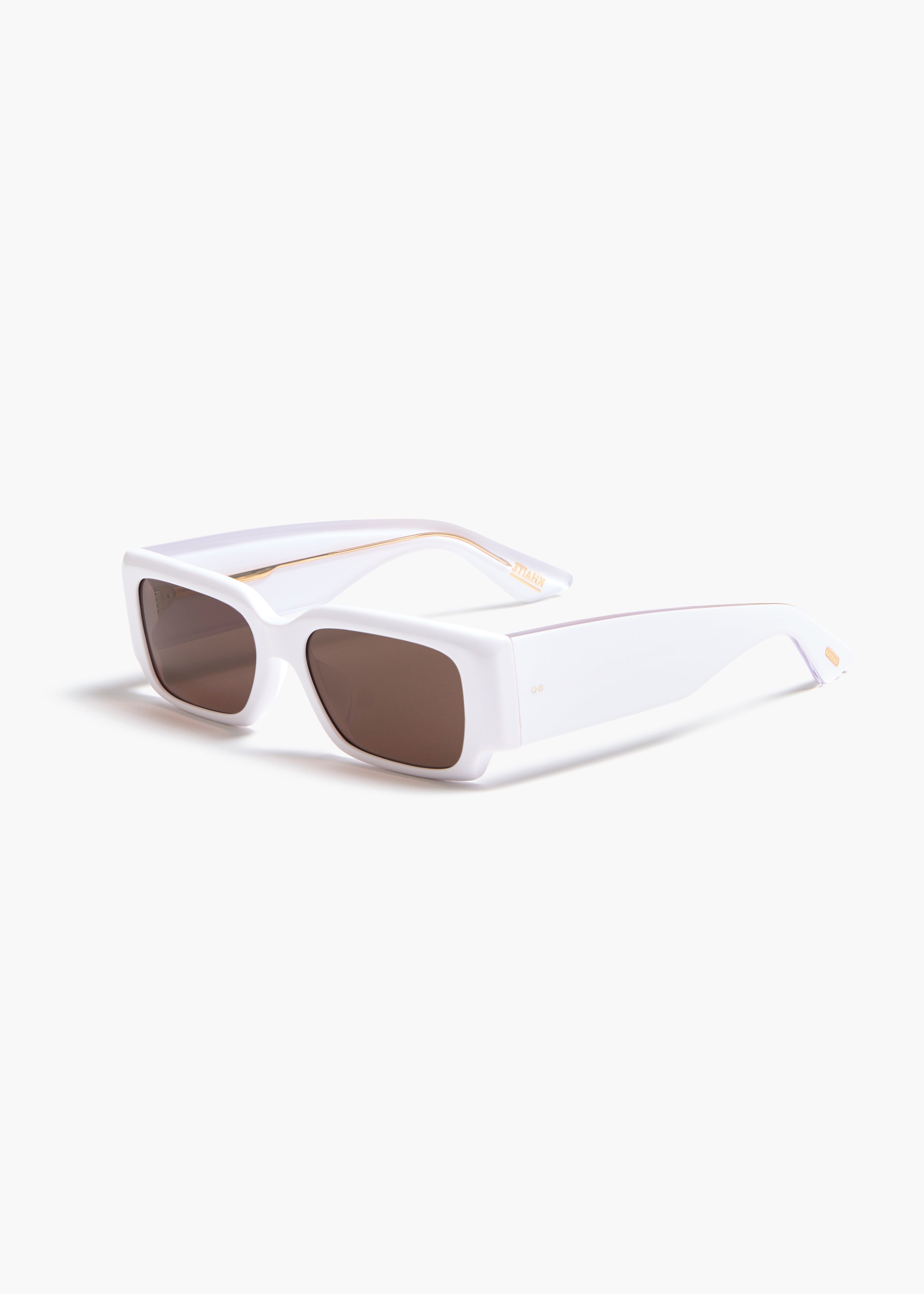 KHAITE x Oliver Peoples 1995C in White and Brown SIDE VIEW