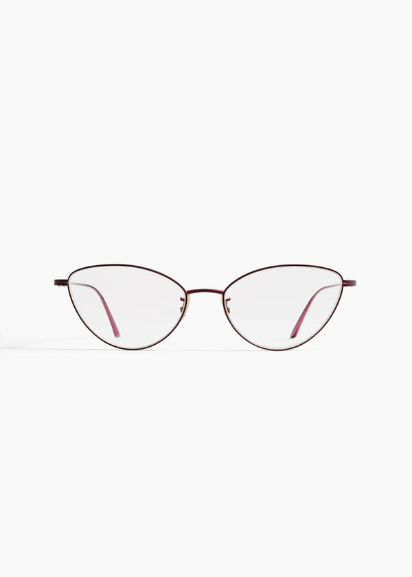 KHAITE x Oliver Peoples 1998RX in Brushed Burgundy FRONT VIEW