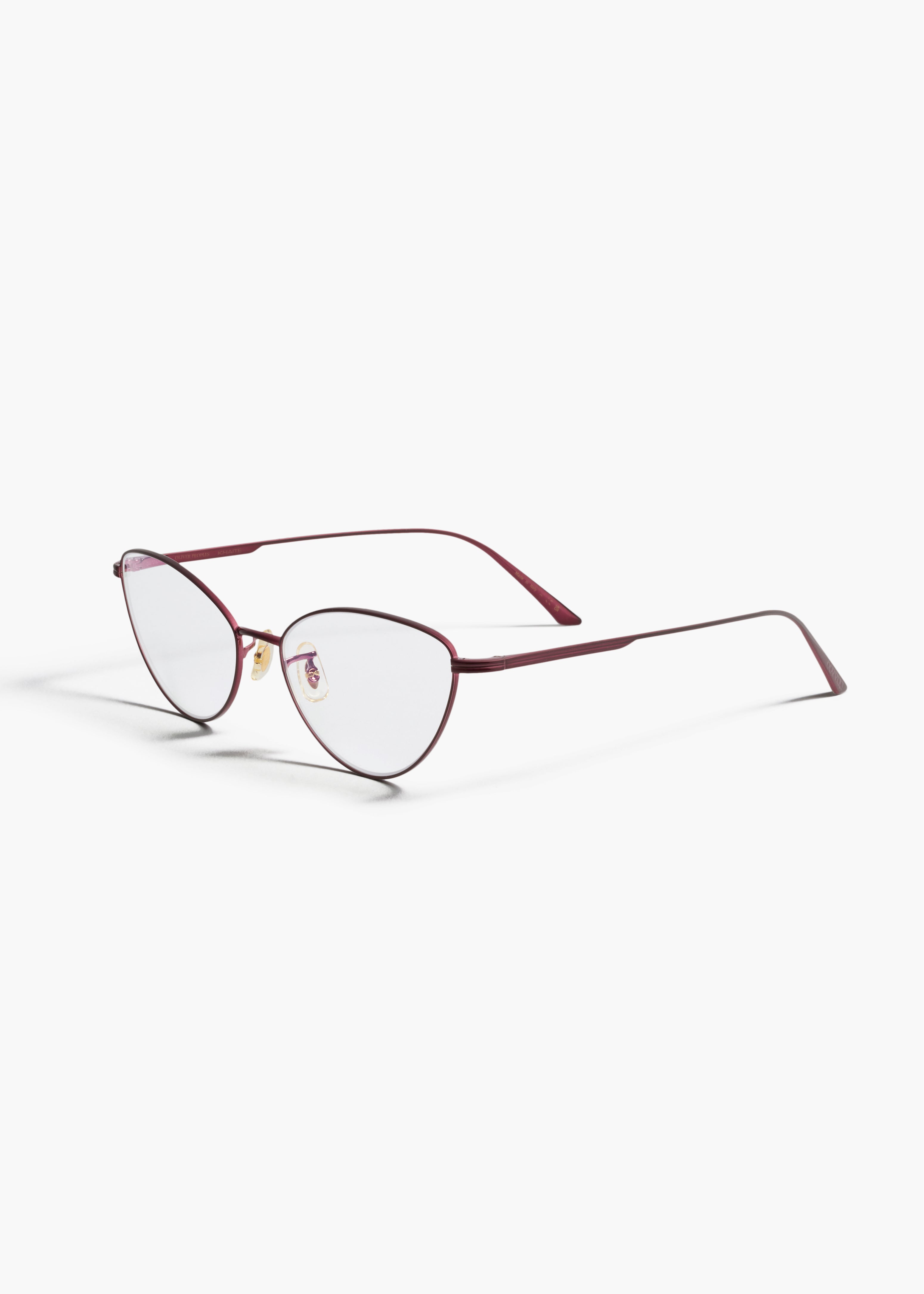 KHAITE x Oliver Peoples 1998RX in Brushed Burgundy SIDE VIEW