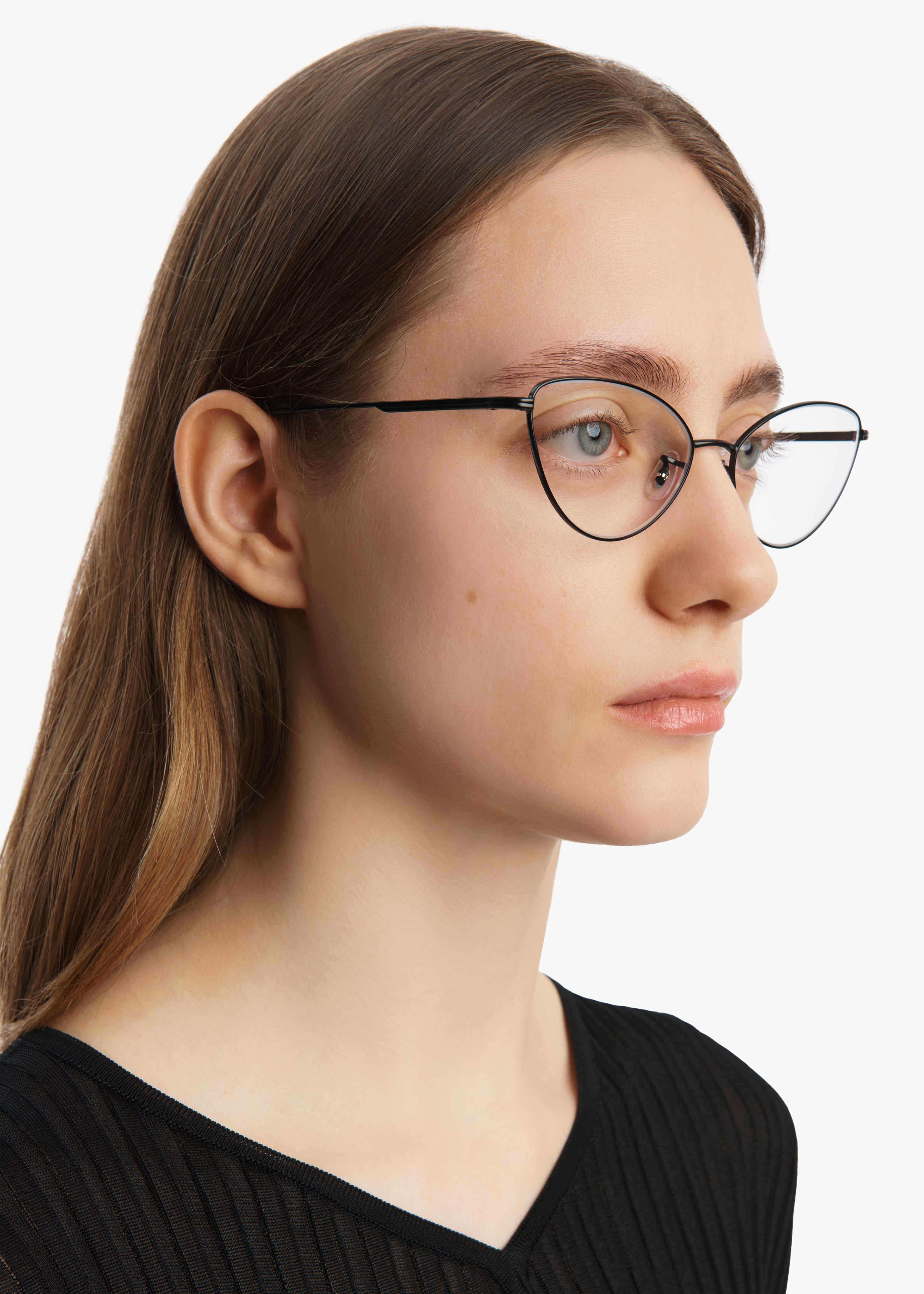 KHAITE x Oliver Peoples 1998RX in Matte Black ON FIGURE