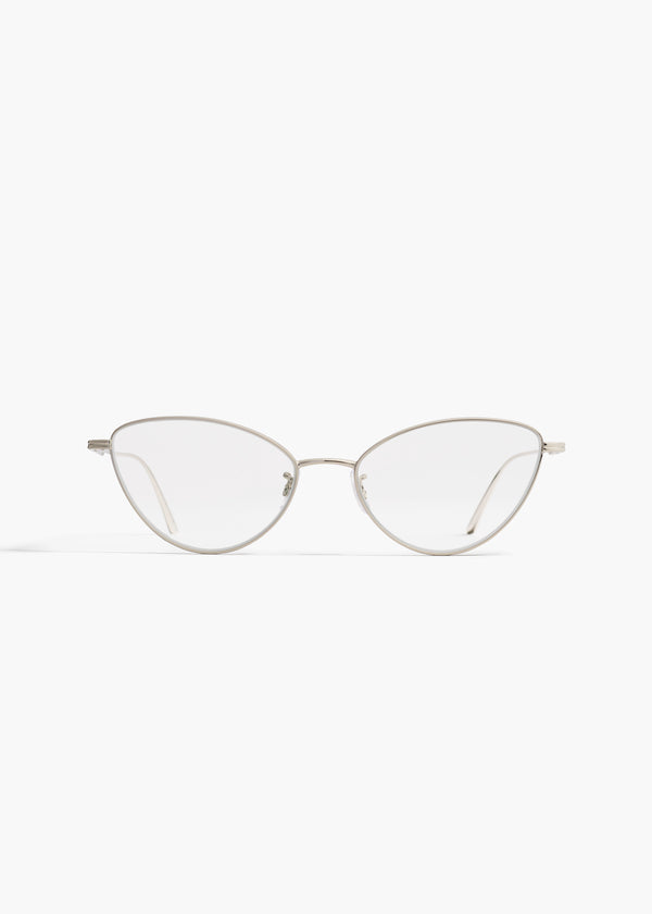 KHAITE x Oliver Peoples 1998RX in Silver FRONT VIEW