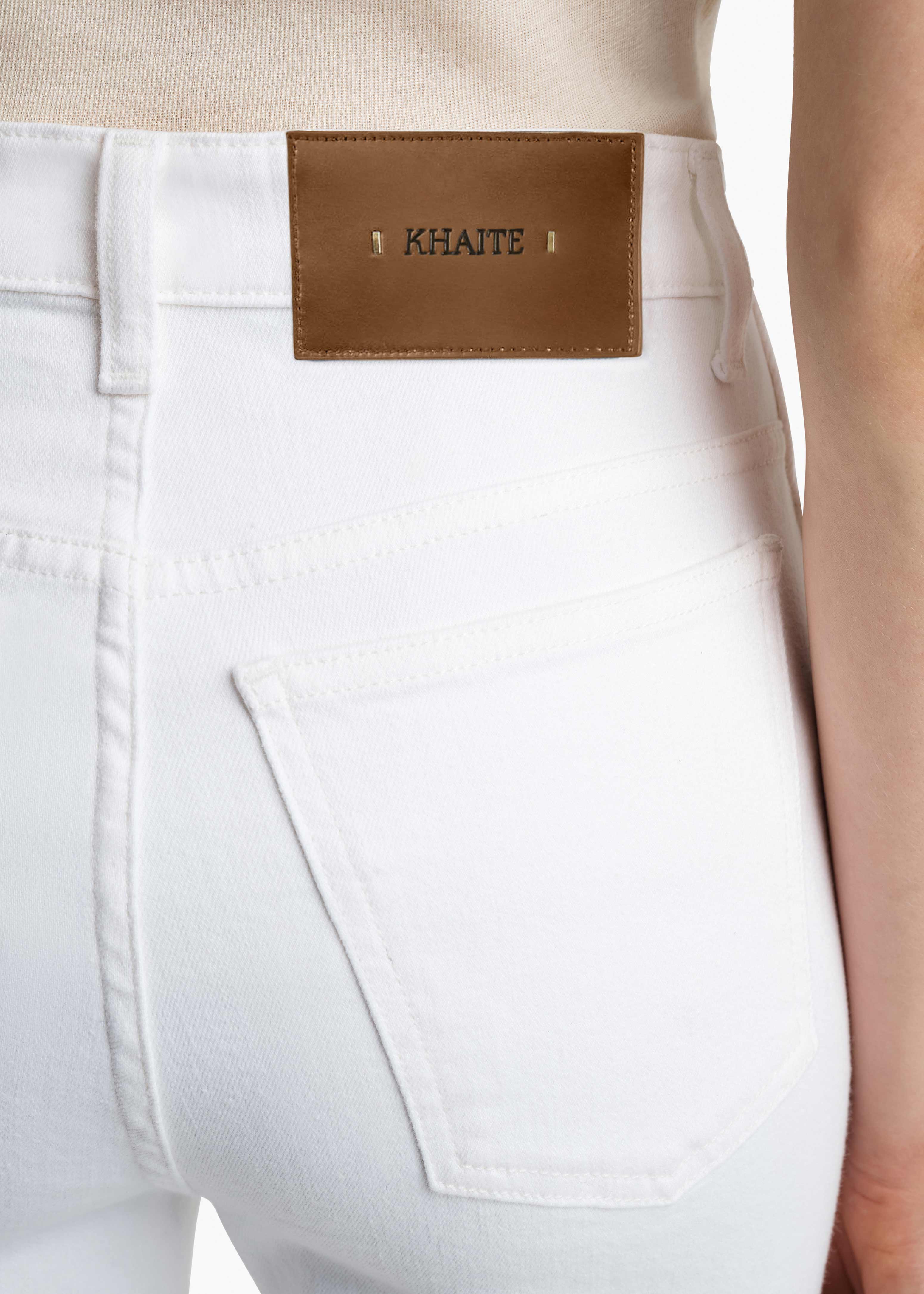 KHAITE - Abigail Stretch Jean in White
