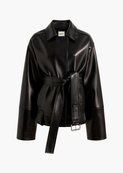 ALDER JACKET BLACK LEATHER 62391012 200 GHOST