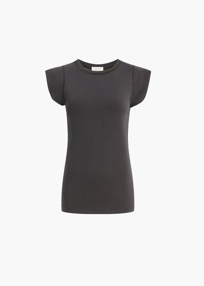 ANGEL TOP DARK UMBER COTTON RIB 182751021 748 GHOST