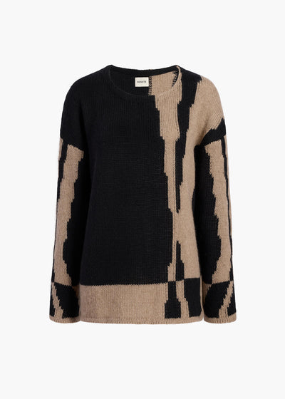 ARTUR SWEATER BLACK CREAM 18432671 213 GHOST