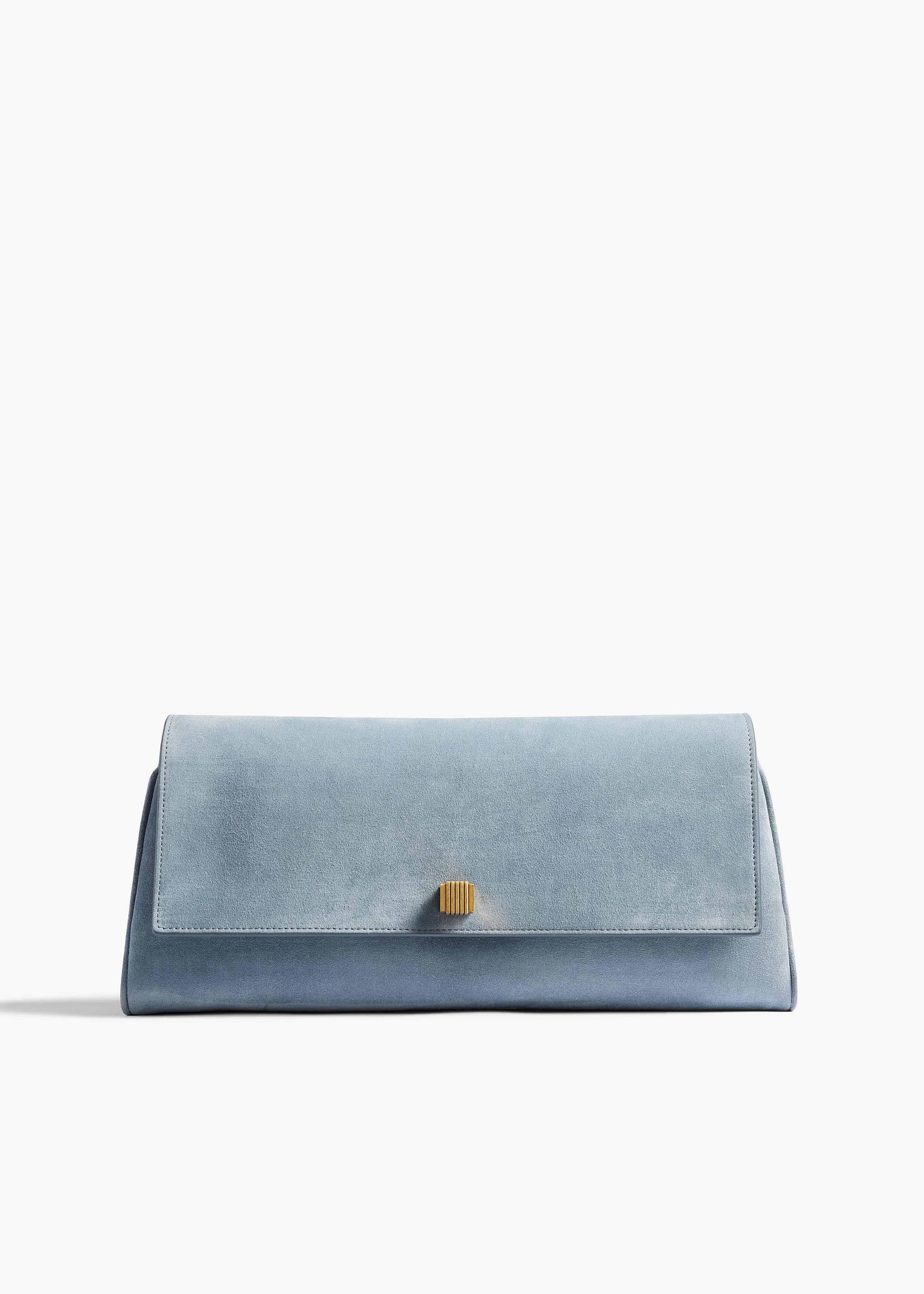 Audrey Clutch in Lead Suede – KHAITE