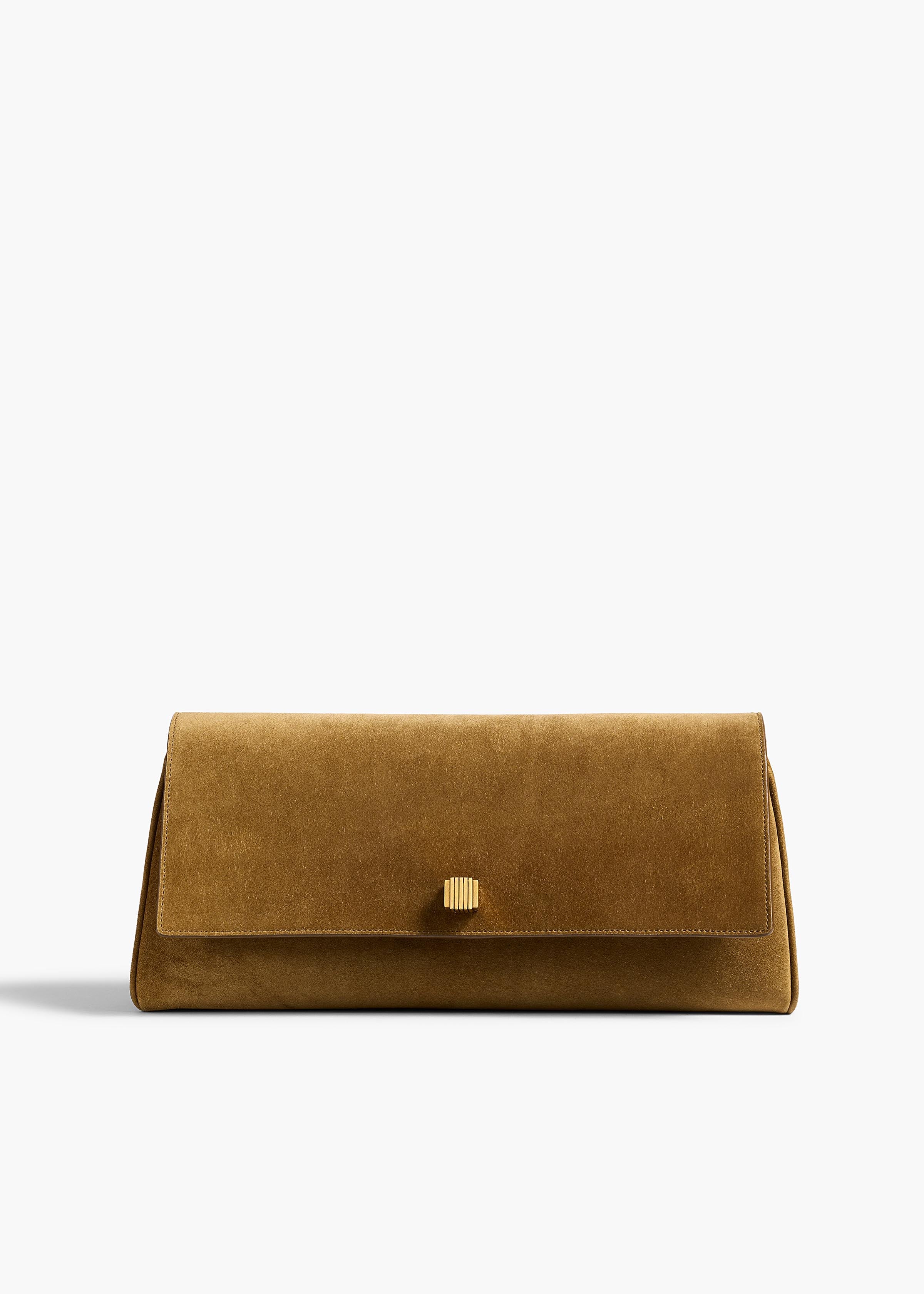 Audrey Clutch in Mud Suede