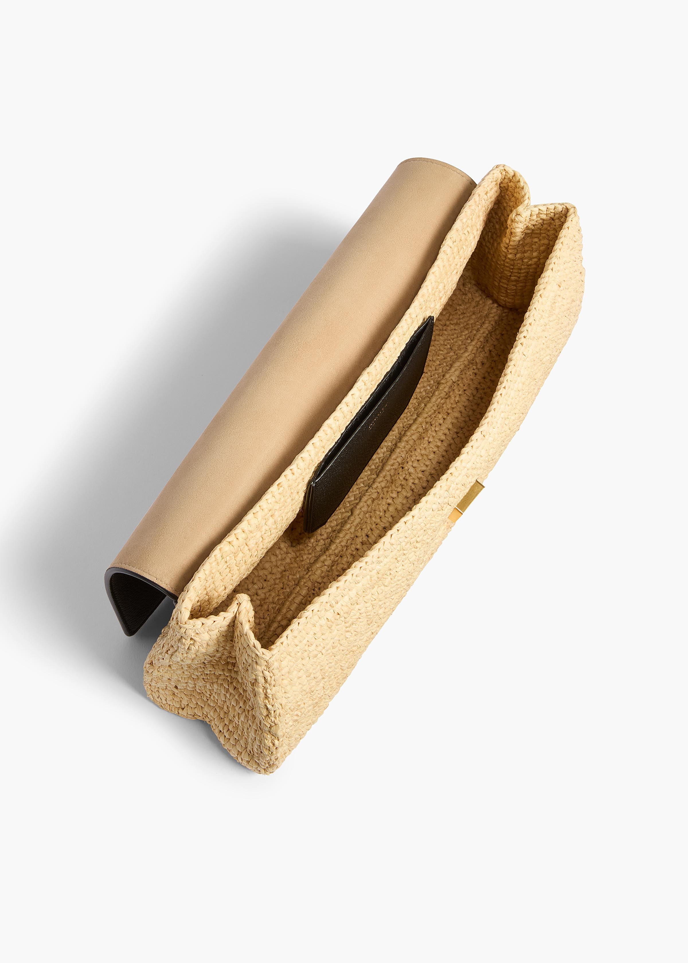 AUDREY RAFFIA CLUTCH BLACK NATURAL H4020 726 367 C