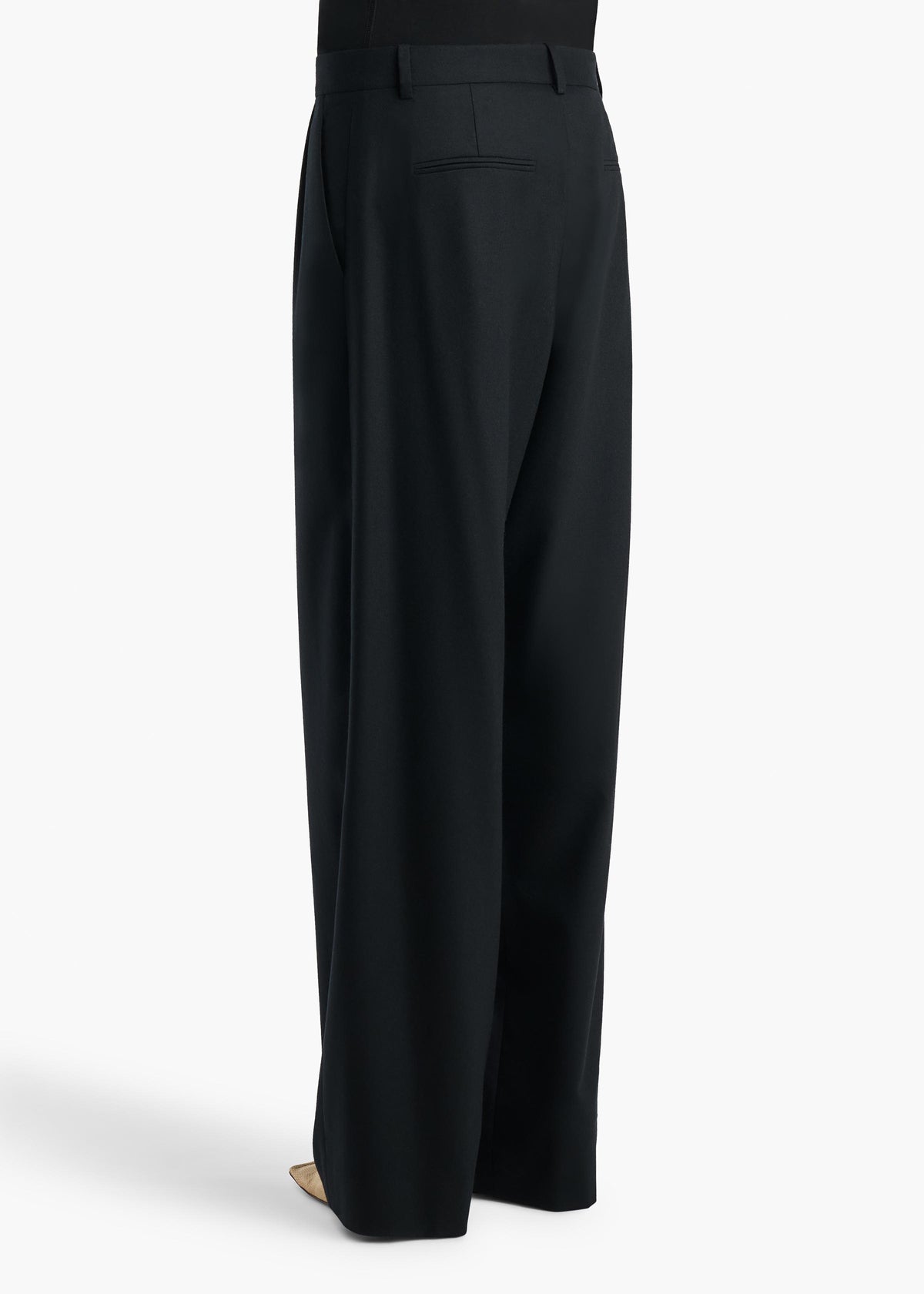 KHAITE - August Pant in Black Wool