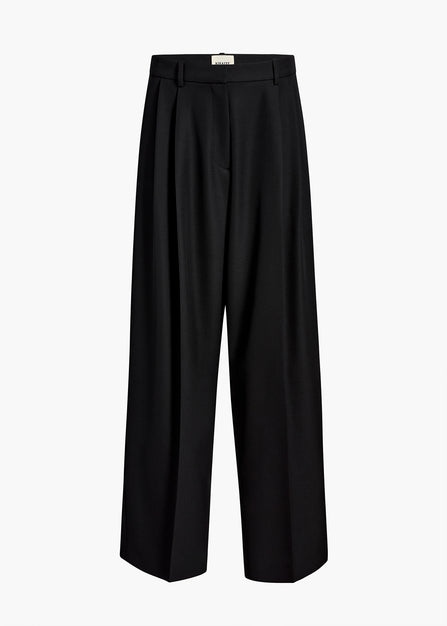 August Pant in Black Wool
