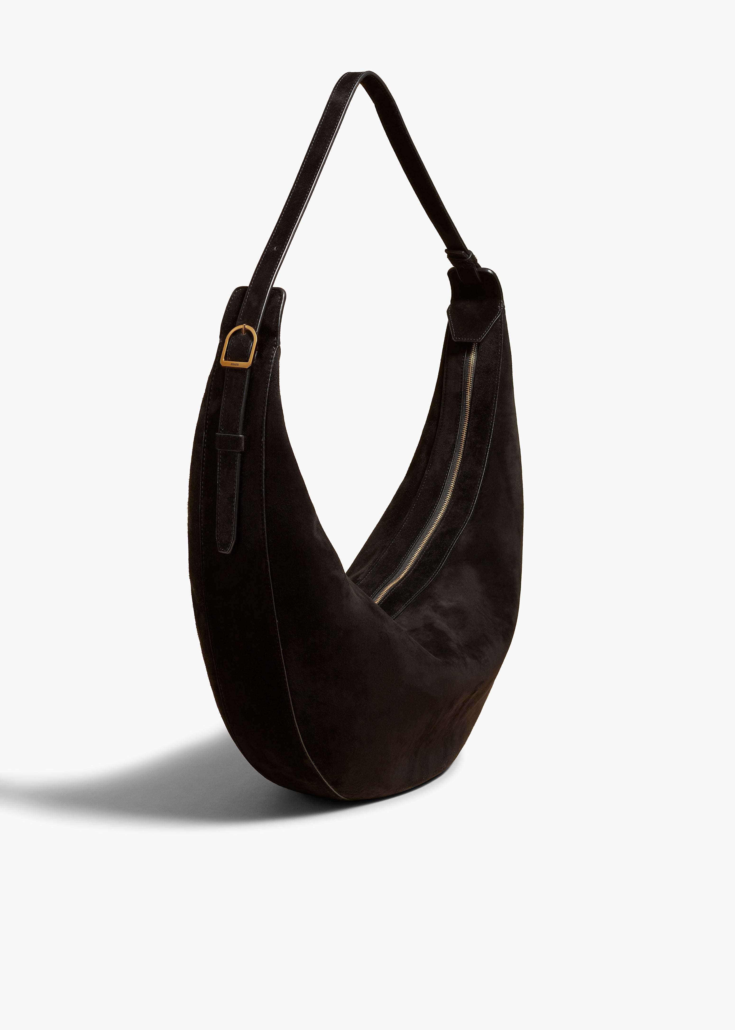 Black suede hobo bag online