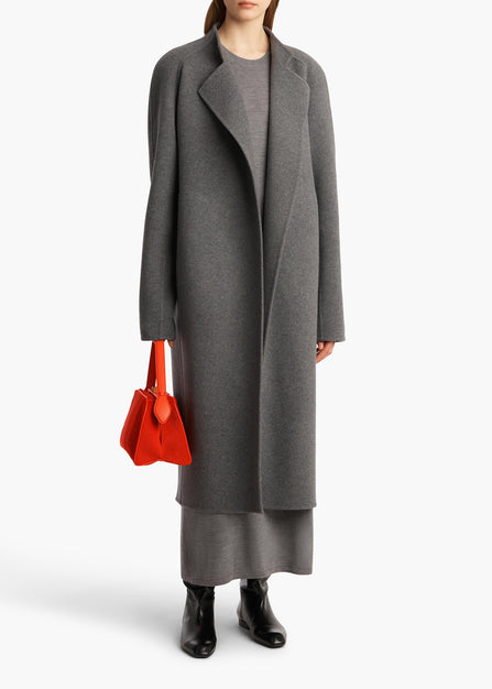 Deena Coat in Grey Melange STYLED VIEW