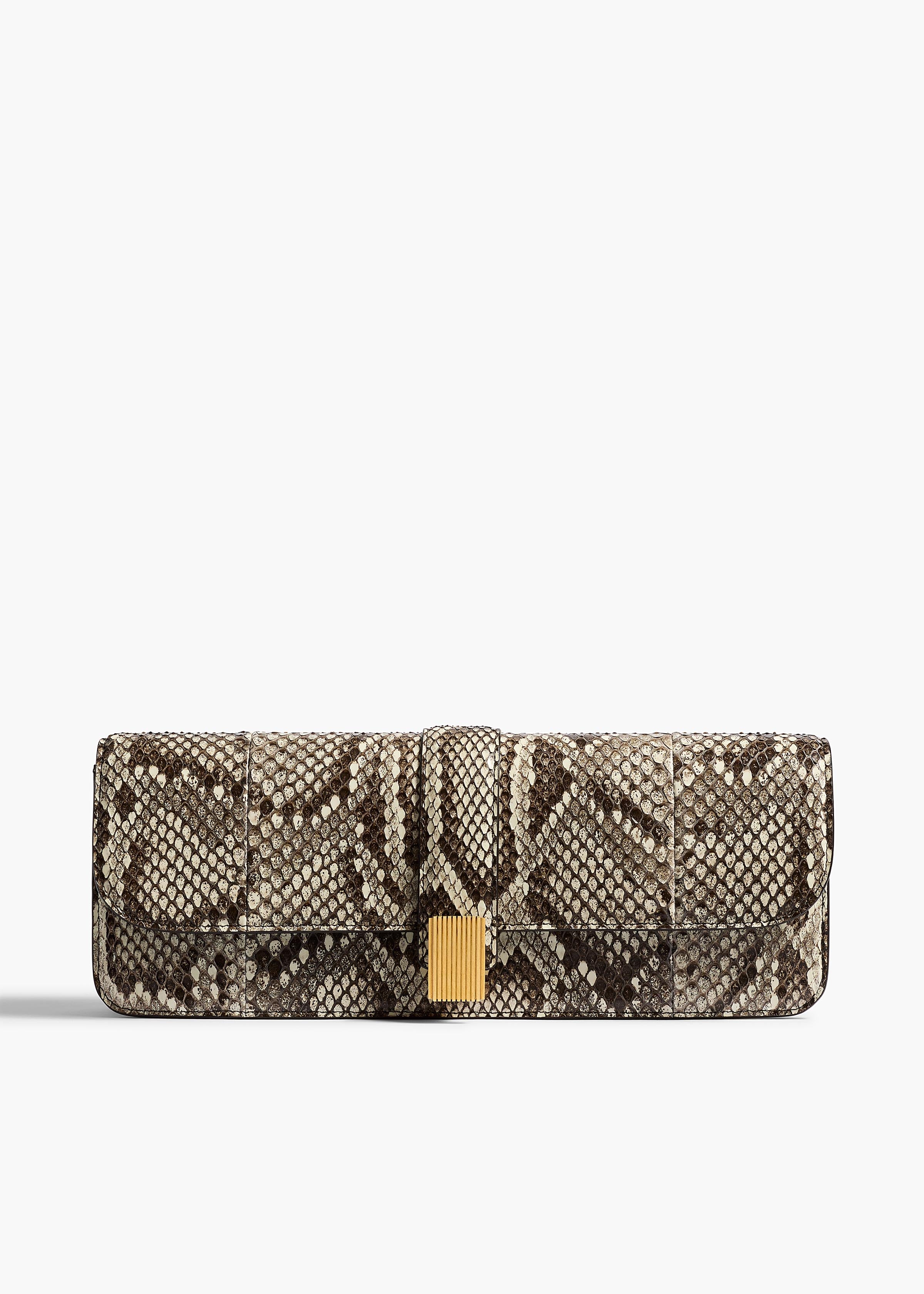 KHAITE - Blake Clutch in Natural Python
