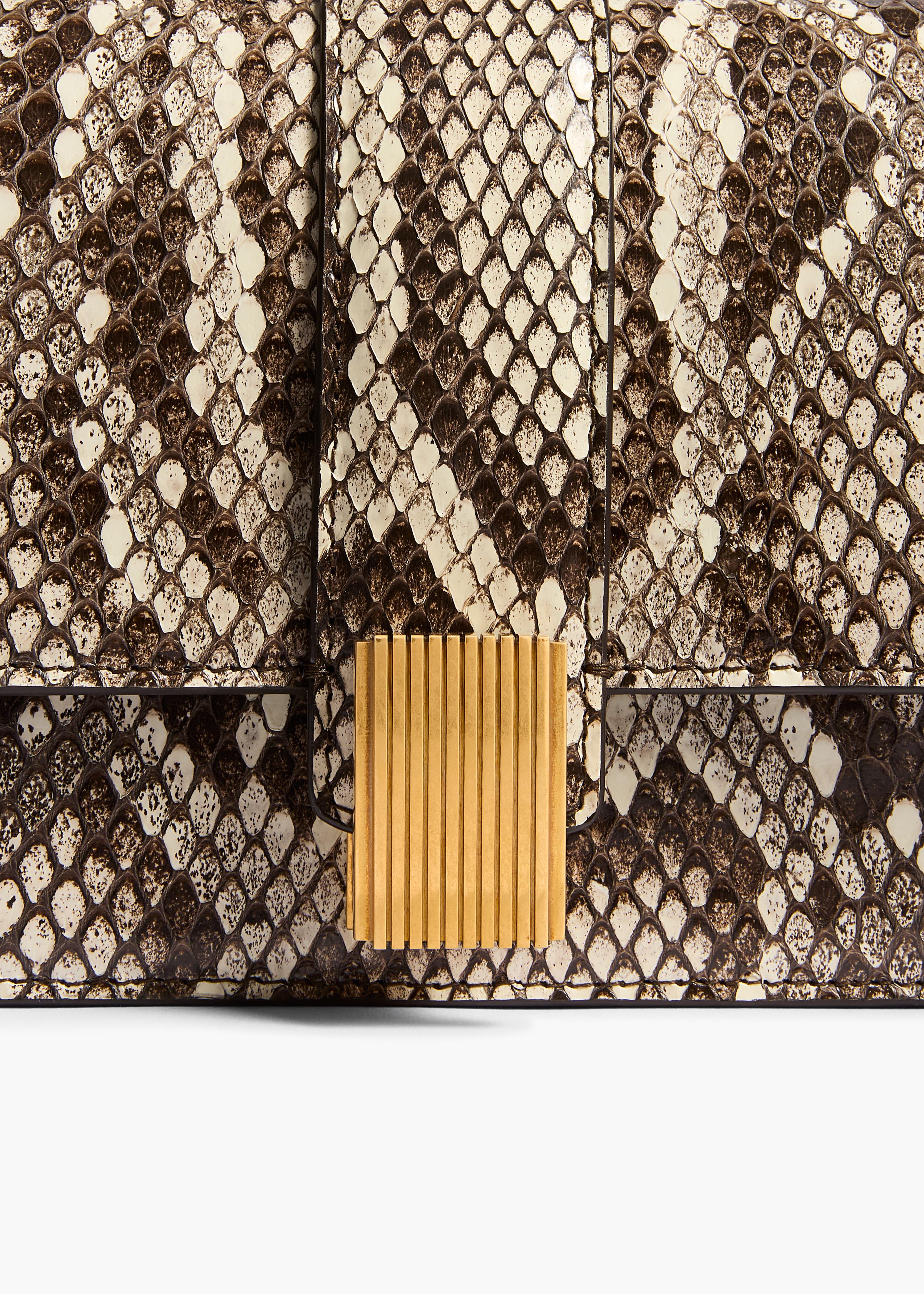KHAITE - Blake Clutch in Natural Python