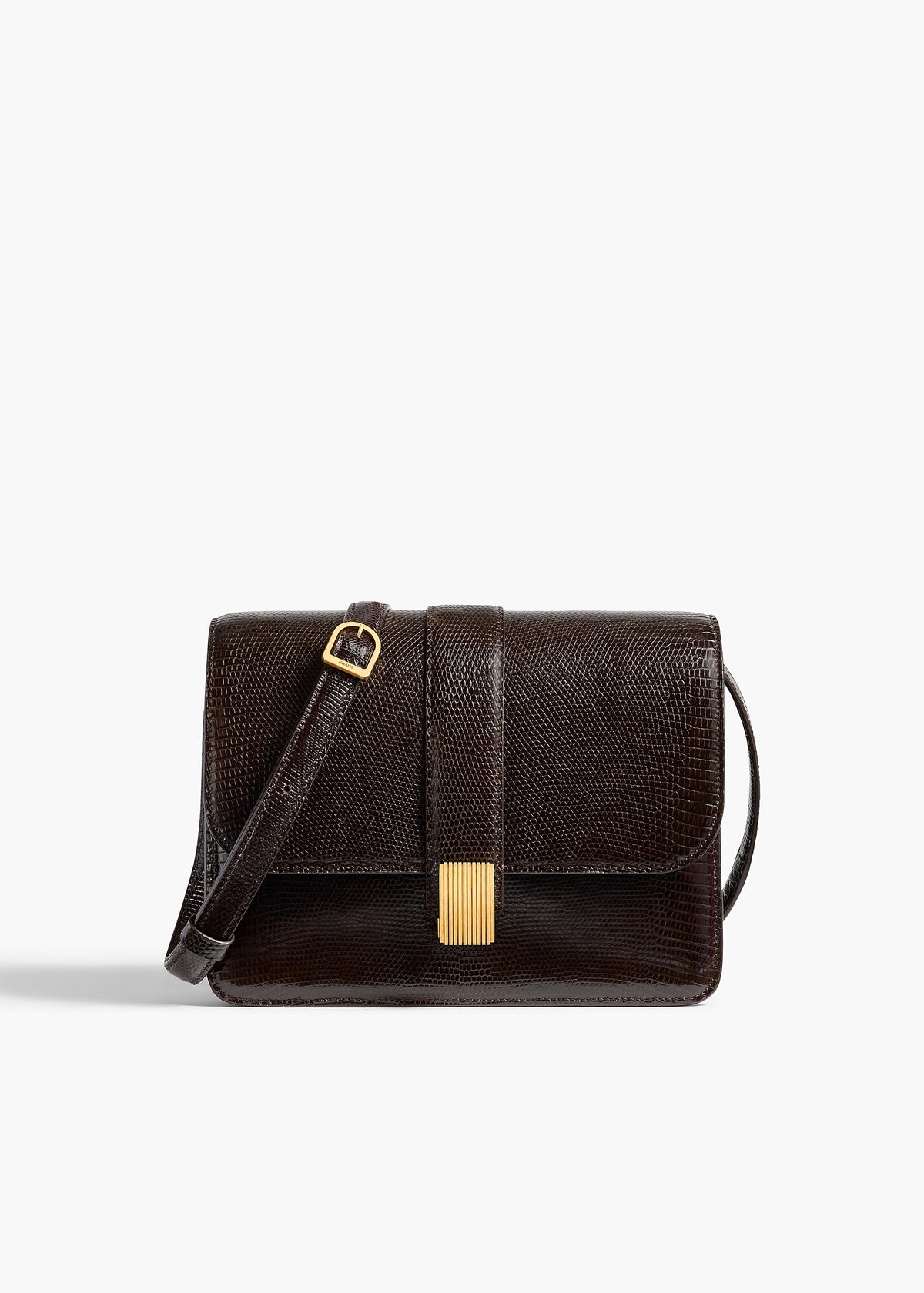 KHAITE - Blake Crossbody Bag in Ebano Lizard