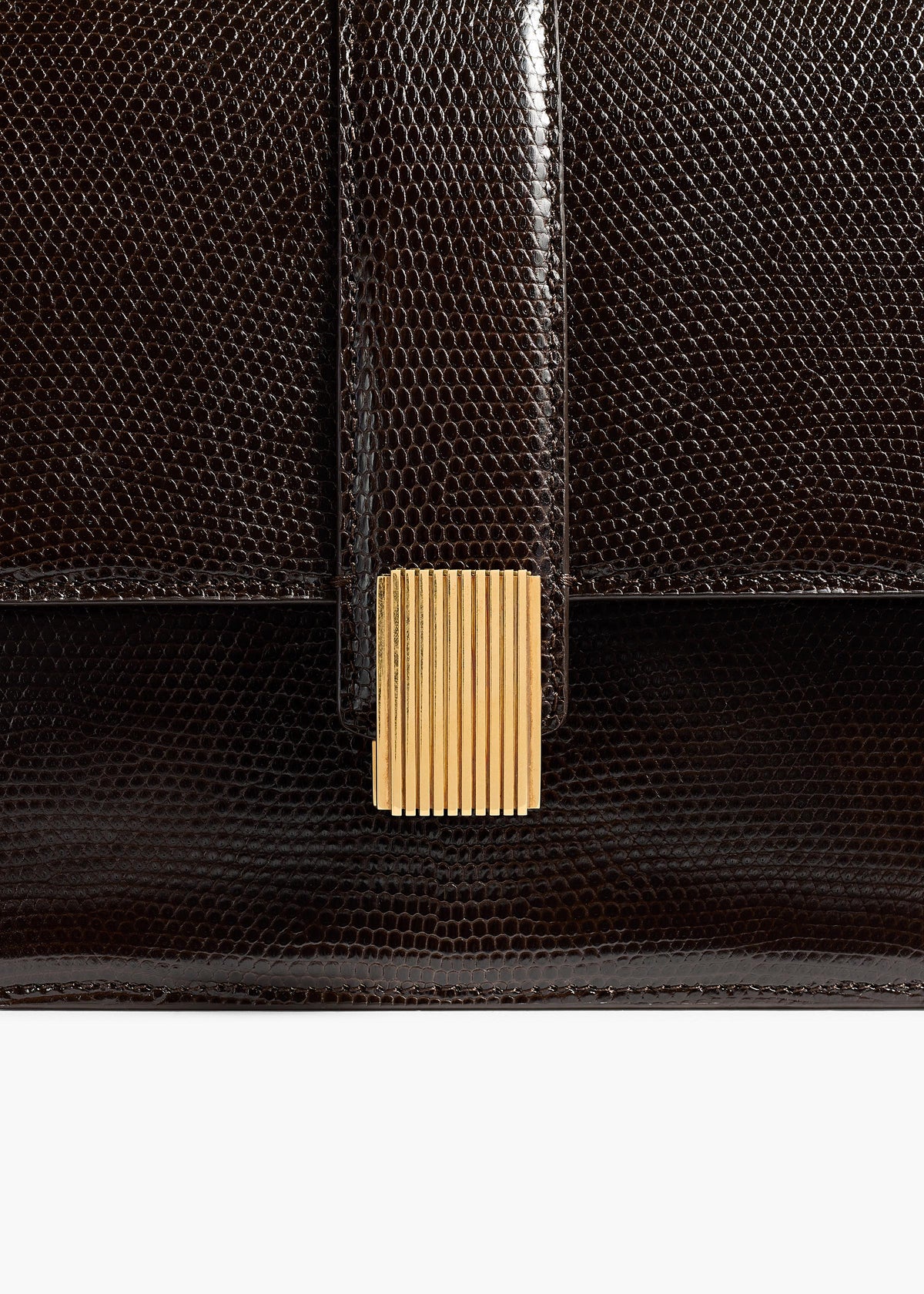 KHAITE - Blake Crossbody Bag in Ebano Lizard