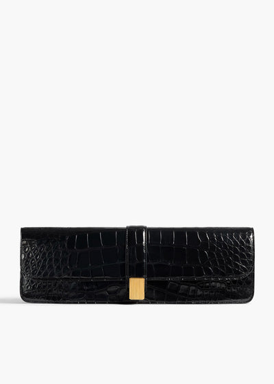 Blake Long Clutch in Black Alligator