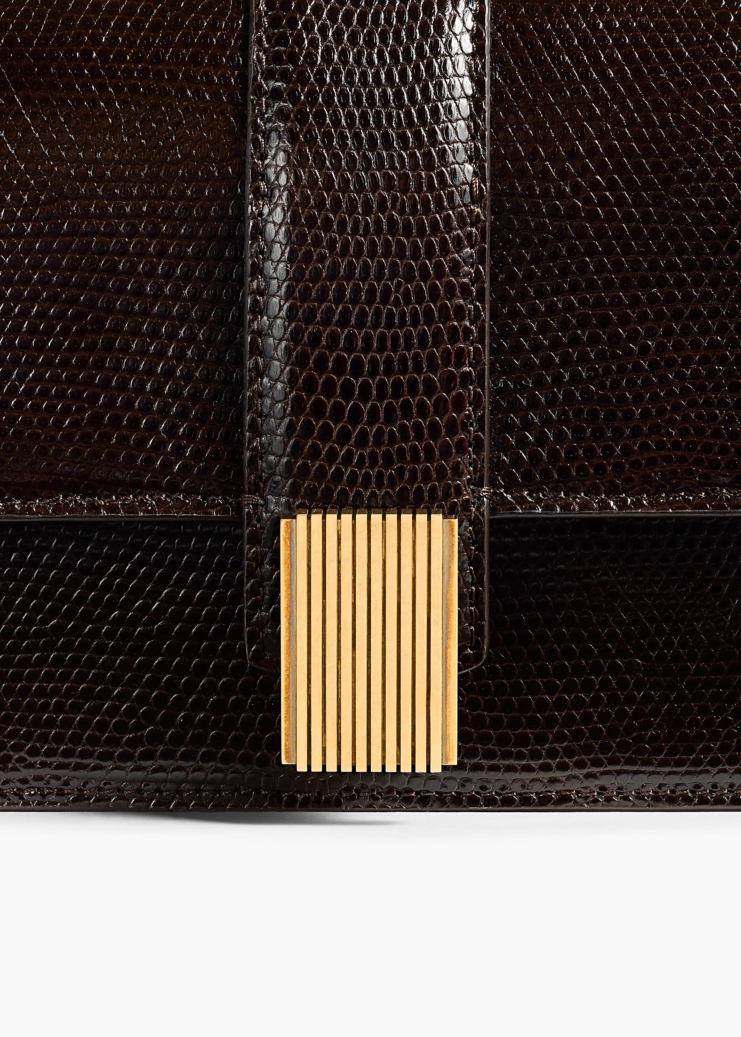 KHAITE - Blake Long Clutch in Ebano Lizard