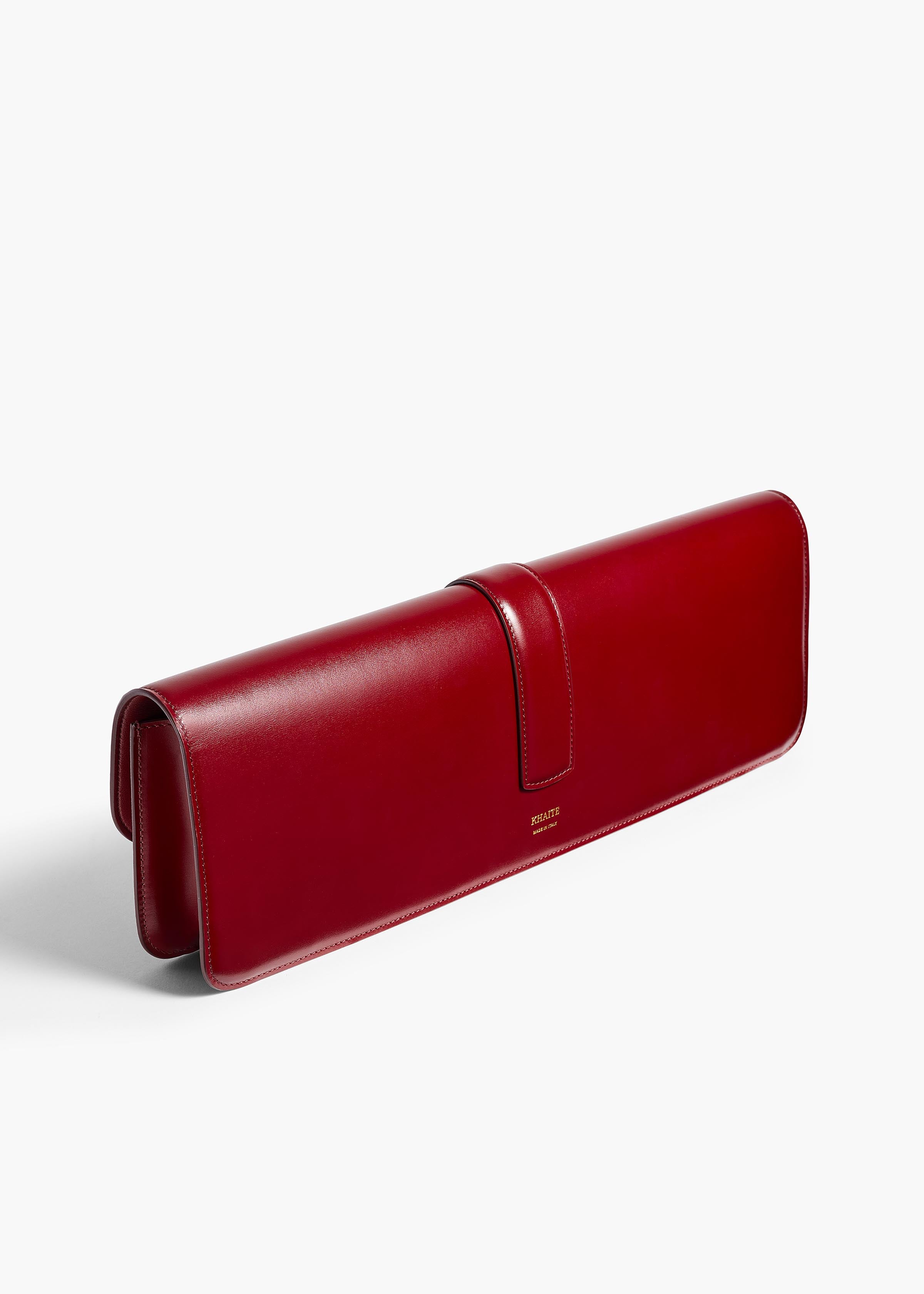 KHAITE - Blake Long Clutch in Oxblood