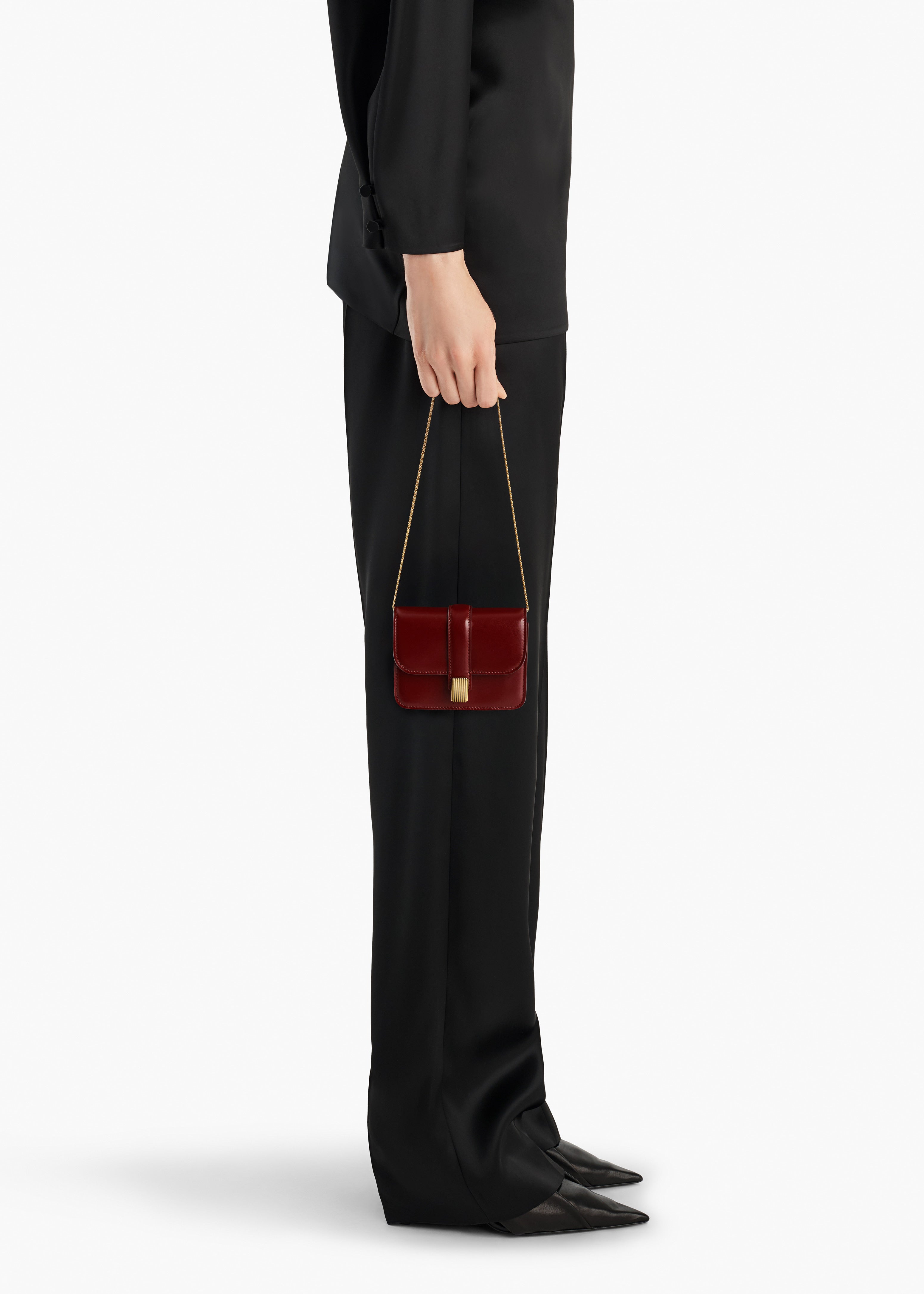 KHAITE - Blake Nano Bag in Oxblood