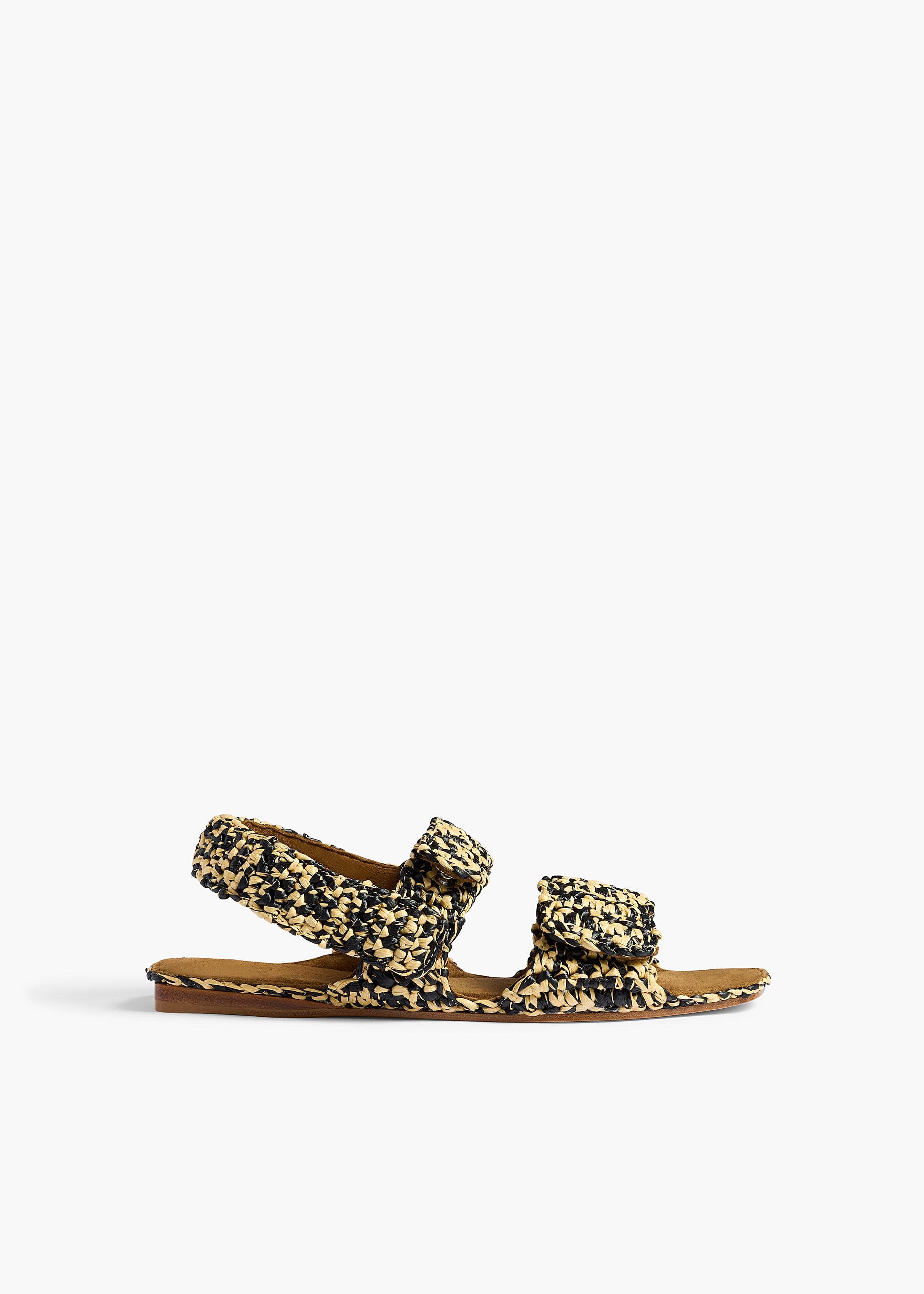 BODEN RAFFIA FLAT BLACK WHITE F3114 711 294 A