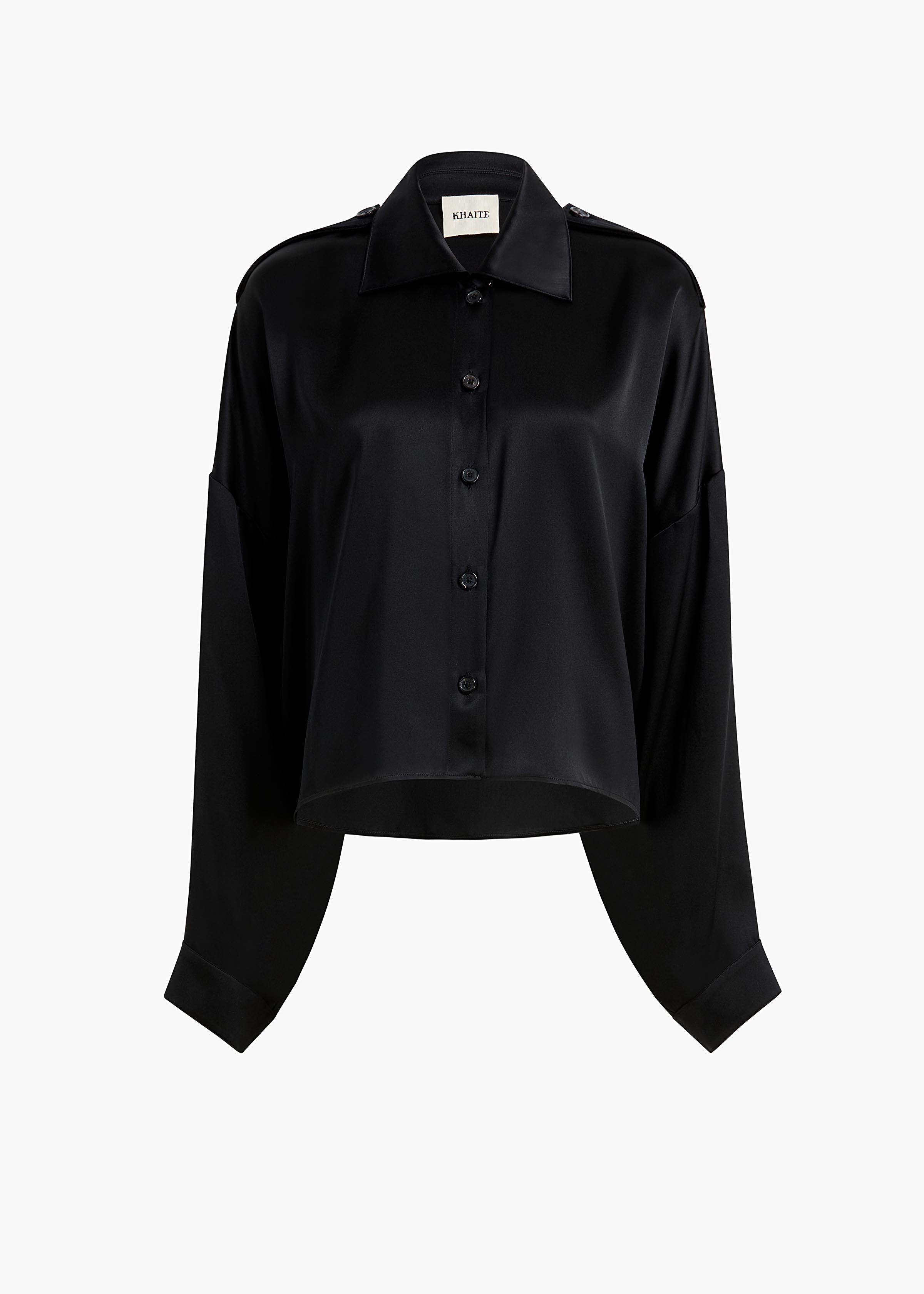 BODINE TOP BLACK SILK 24803029 200 GHOST