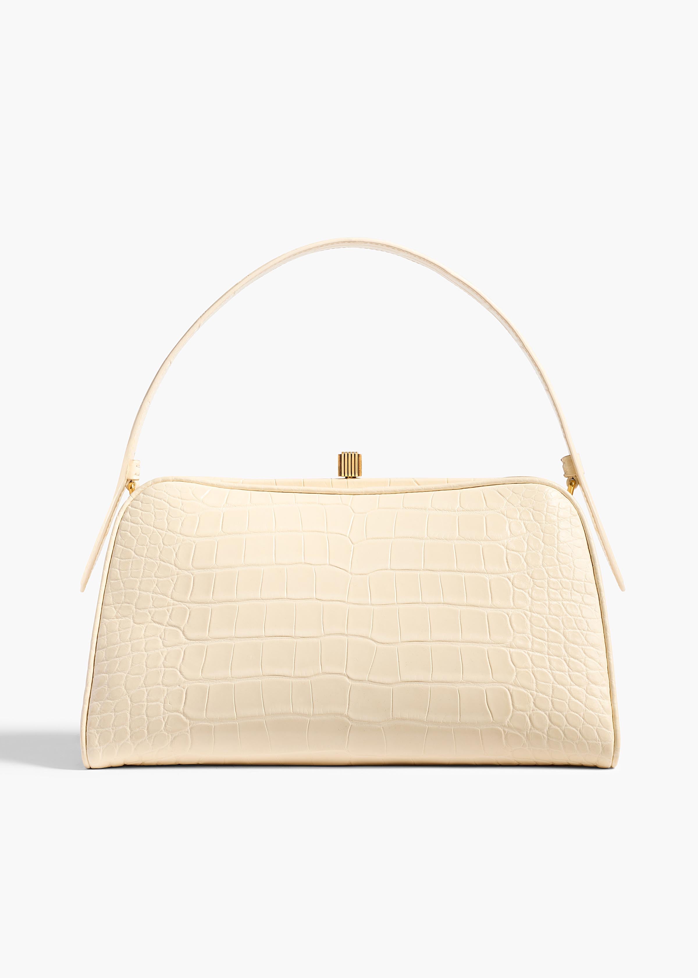 KHAITE - Cate Bag in Champagne Alligator