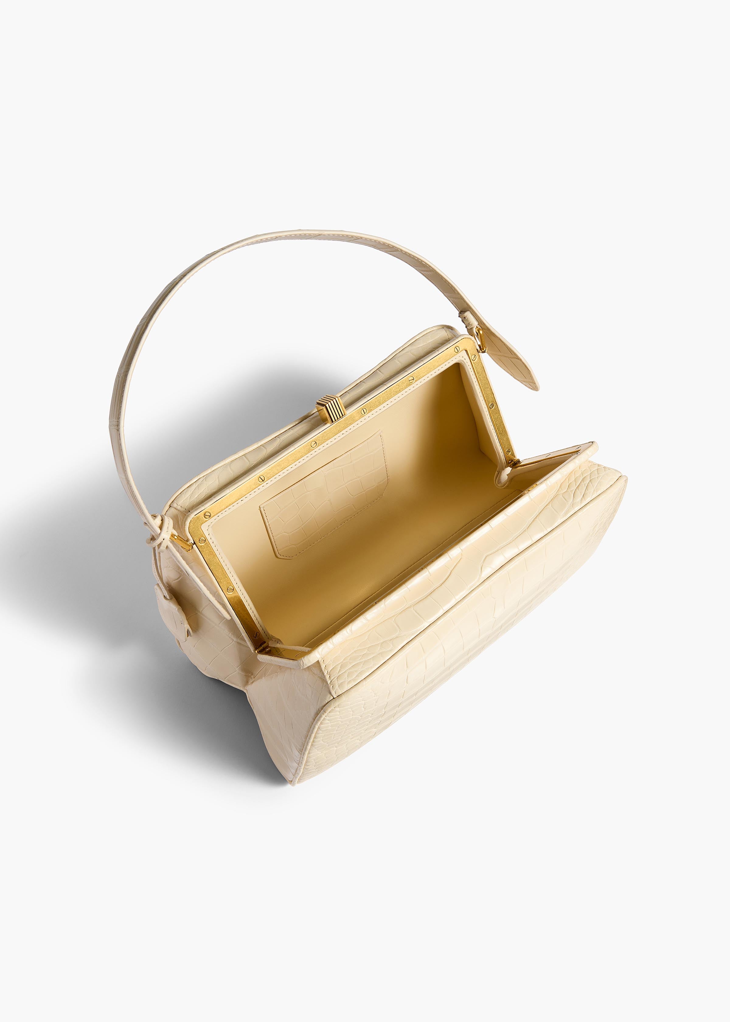 KHAITE - Cate Bag in Champagne Alligator