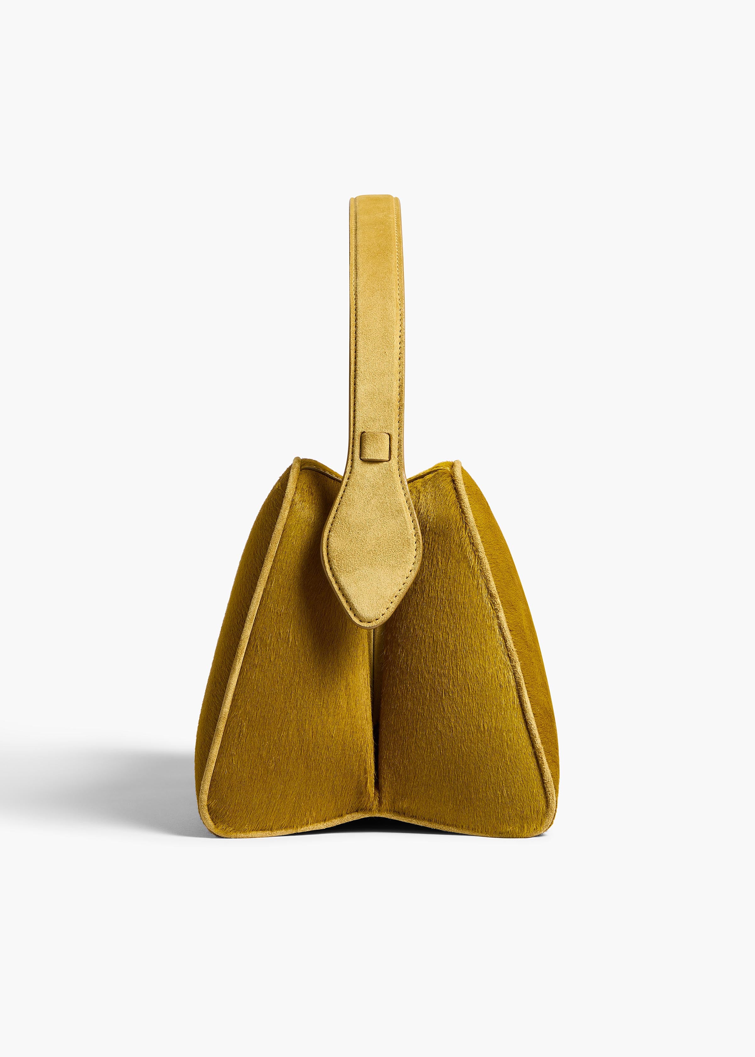 KHAITE - Cate Bag in Golden Olive Haircalf