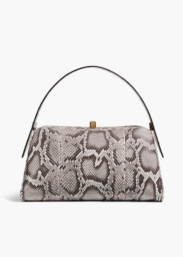 Cate Bag in Natural Python Leather FRONT VIEW