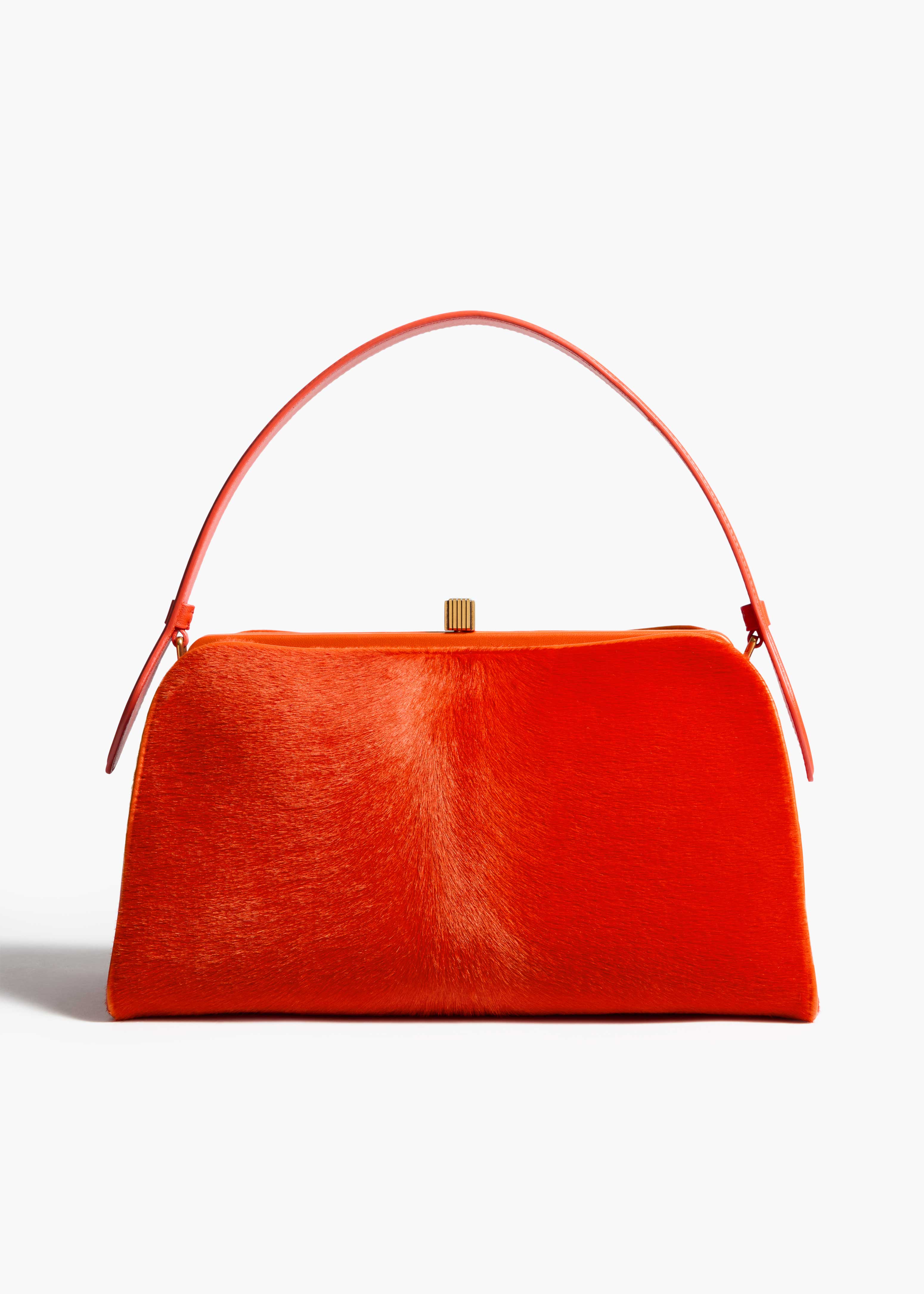 Cate Bag in Persimmon Haircalf FRONT VIEW