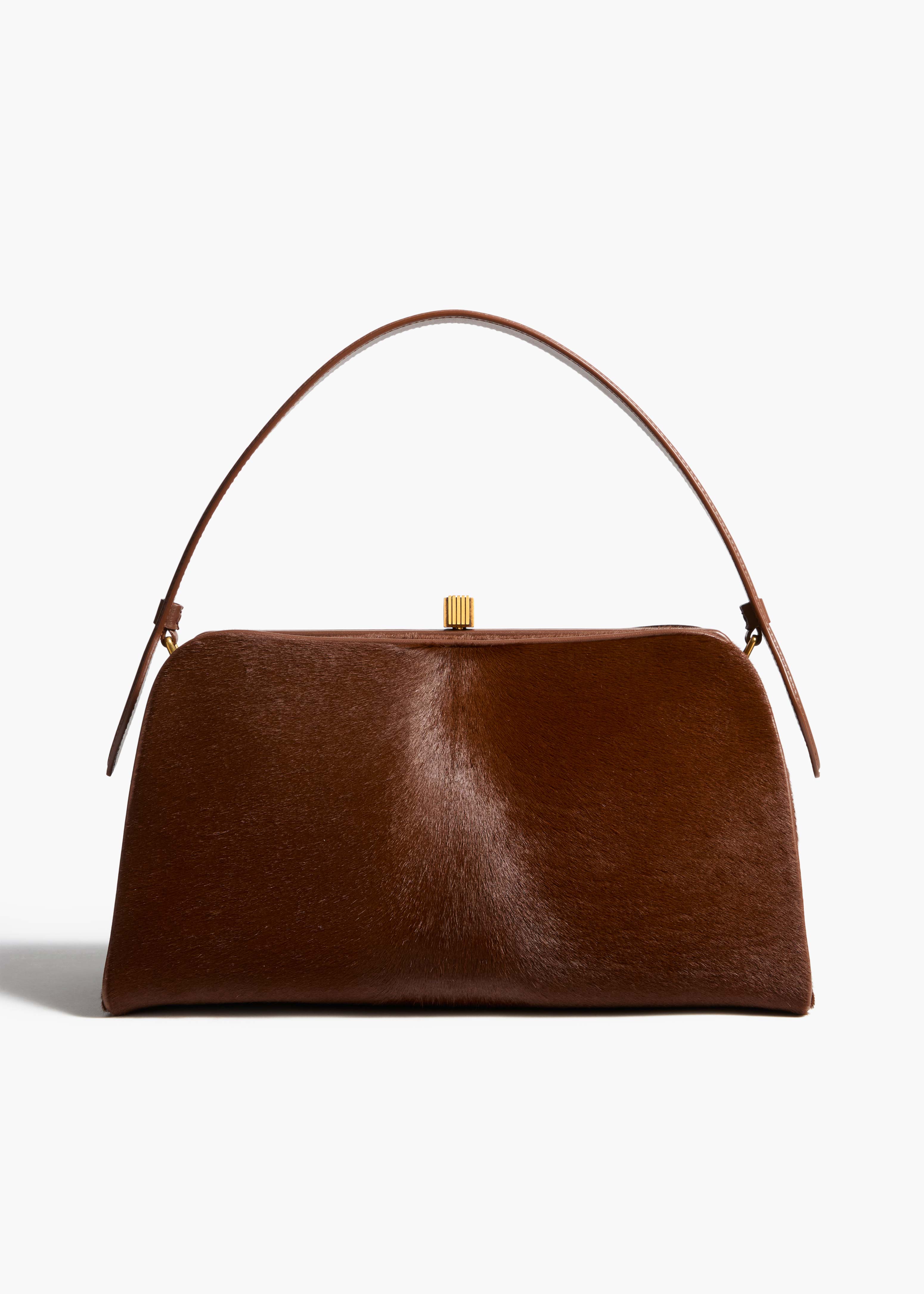 Cate Bag in Rust Haircalf FRONT VIEW