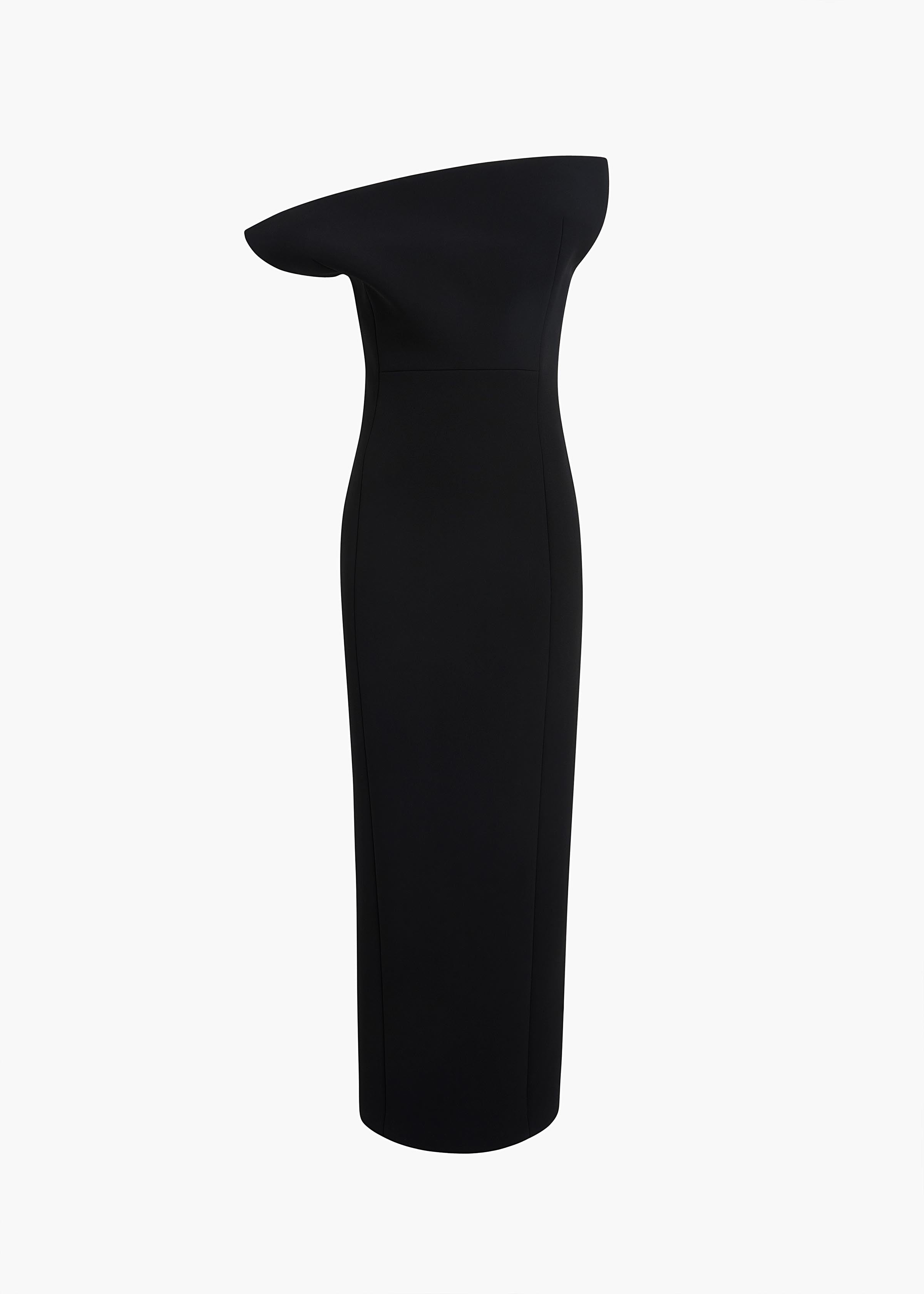 Cato Dress in Black FLAT VIEW
