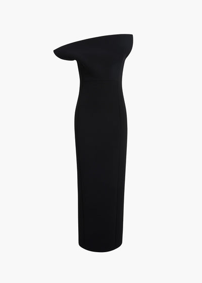 Cato Dress in Black FLAT VIEW