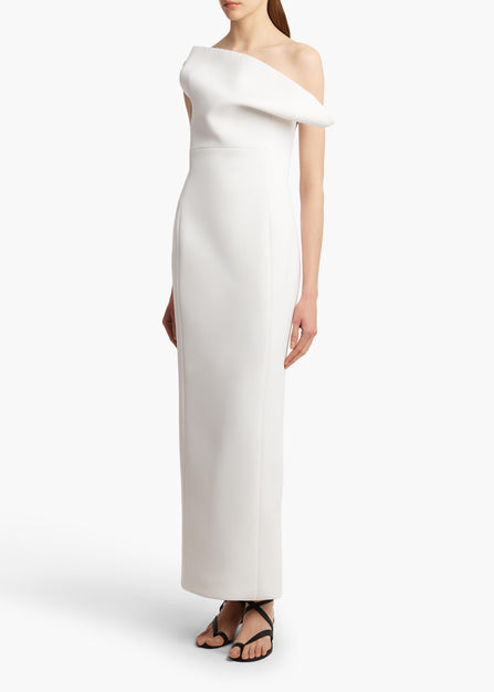 Cato Dress in Chalk STYLED VIEW