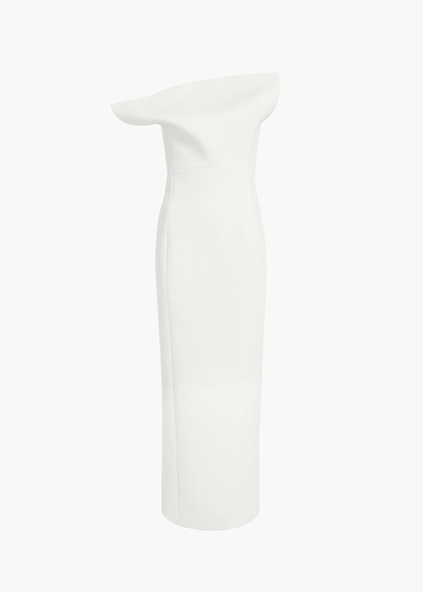 Cato Dress in Chalk FLAT VIEW